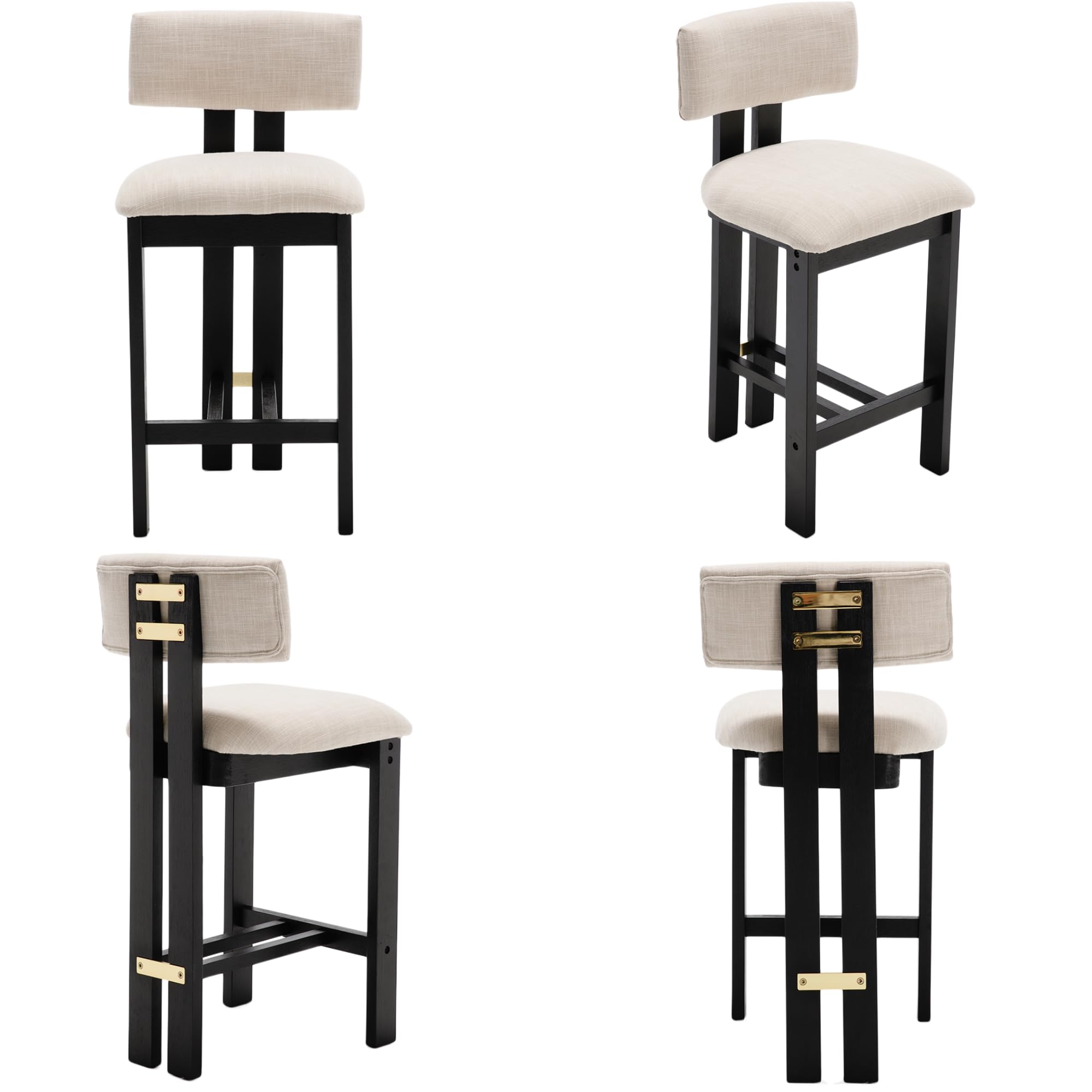Janoray 26”H Wood Legs Counter Stools Set of 2 - 5829CS