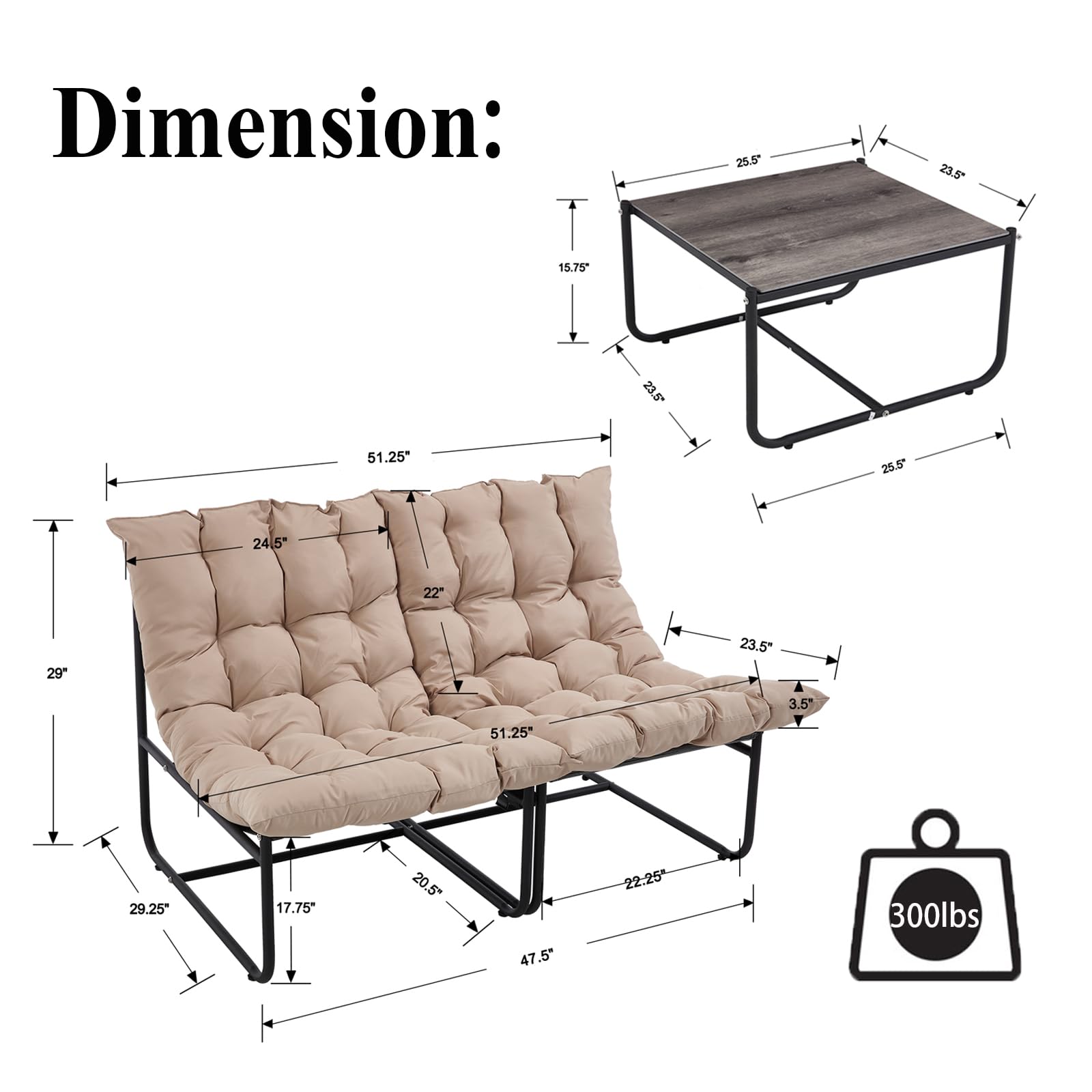 EALSON Outdoor Sofa Set - 24245SE