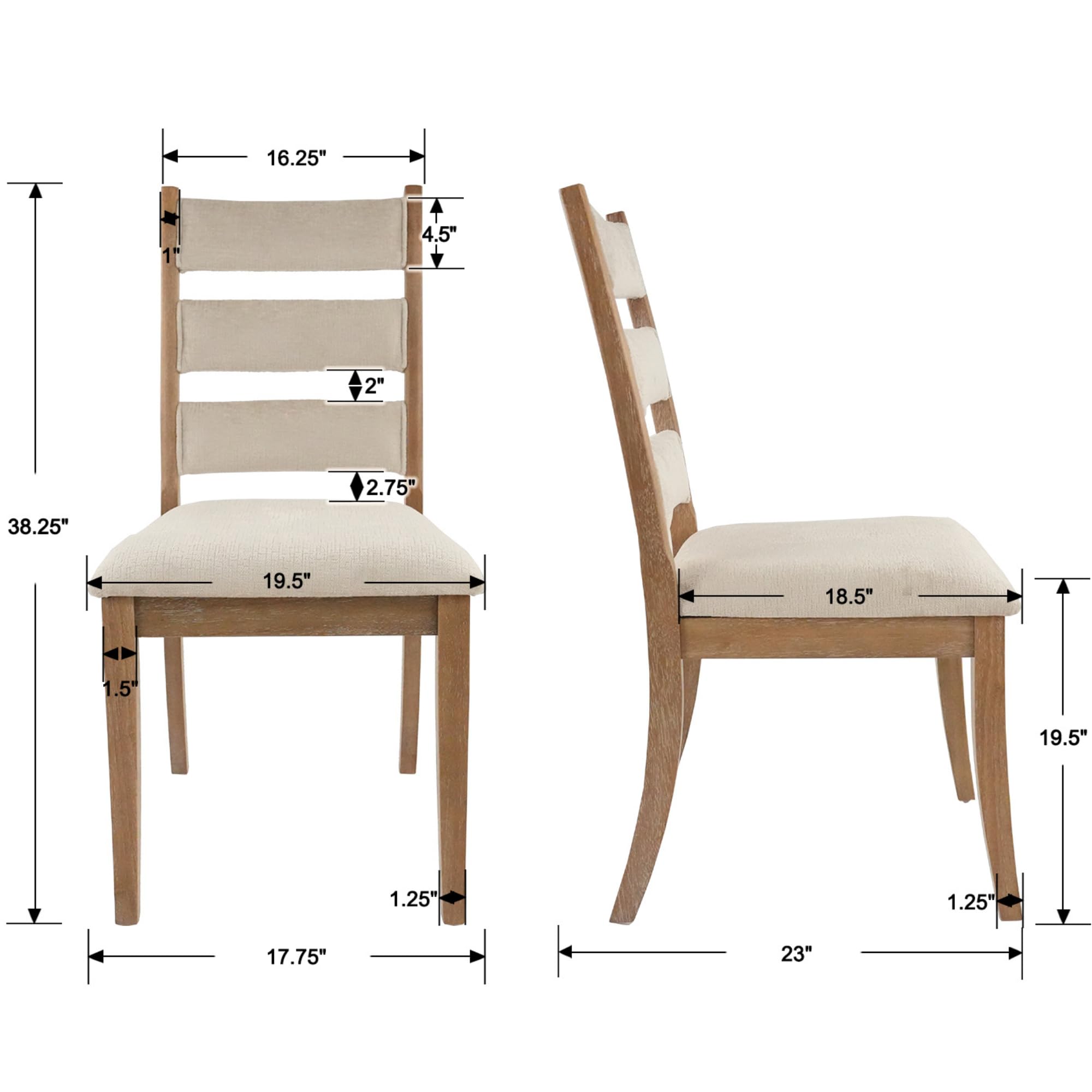 Janoray French Country High Back Dining Chairs - 20424DC