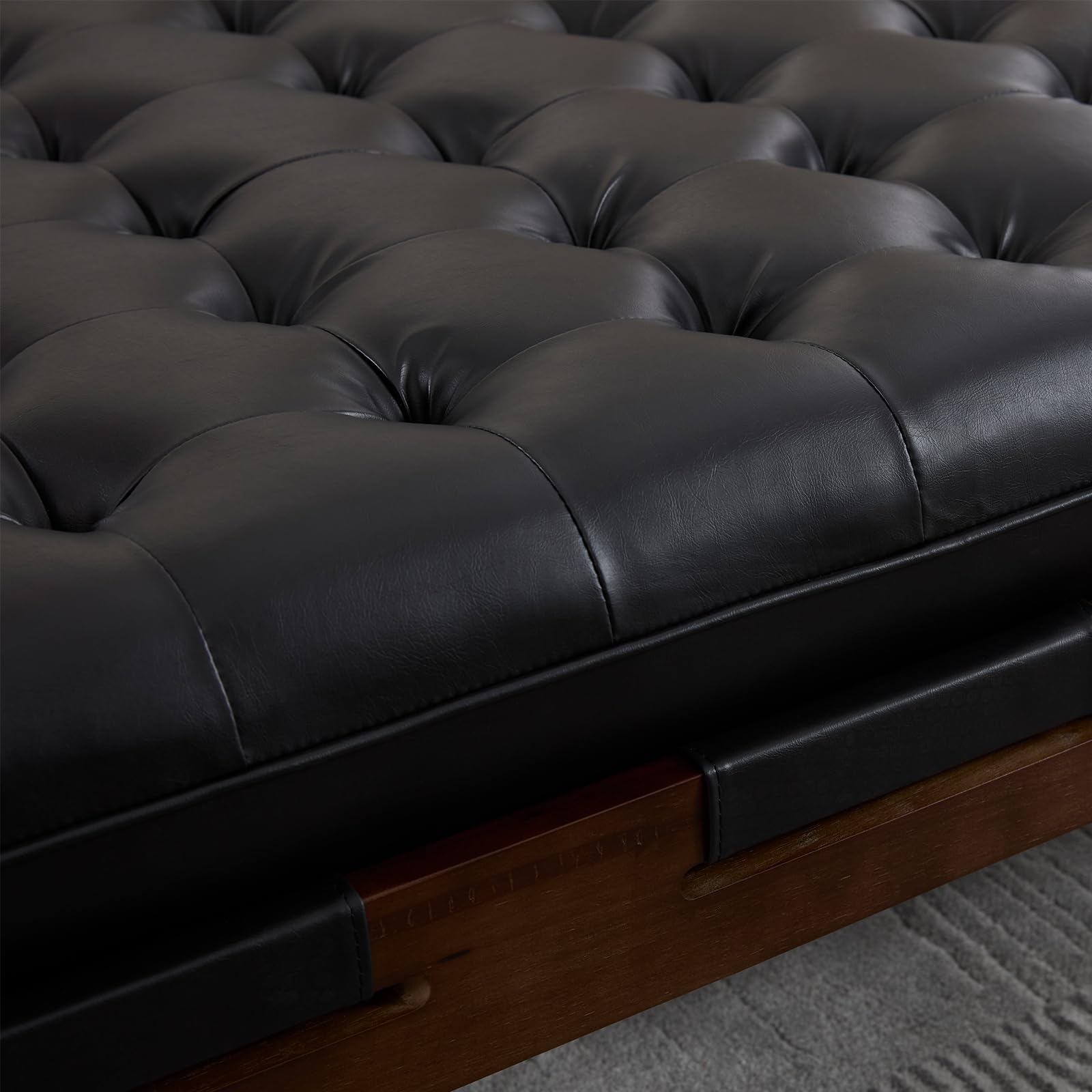 Kmax Leather Ottoman Coffee Table - 63051 & 6305CT