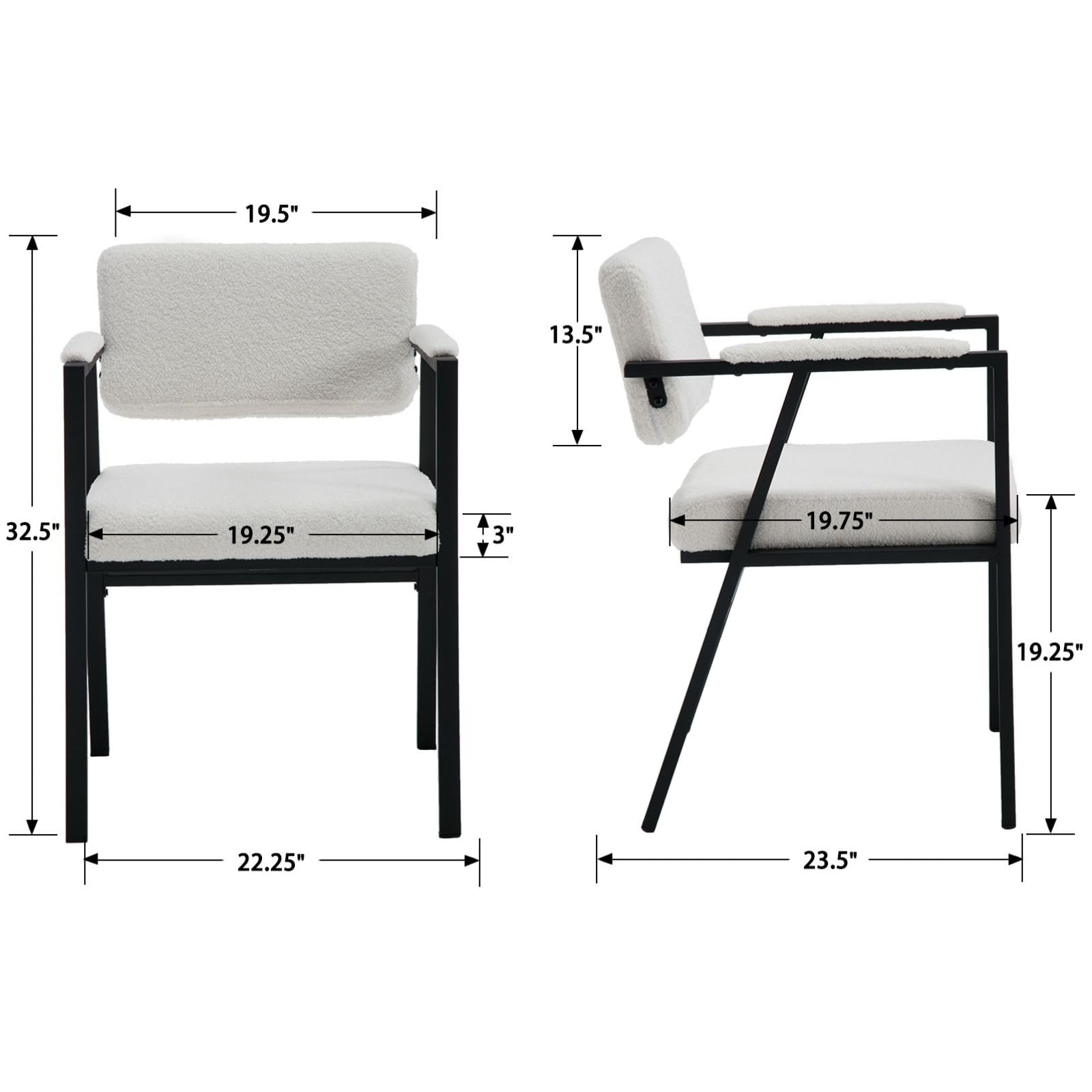 ROCITY Upholstred Dining Chairs Set of 2 - X381