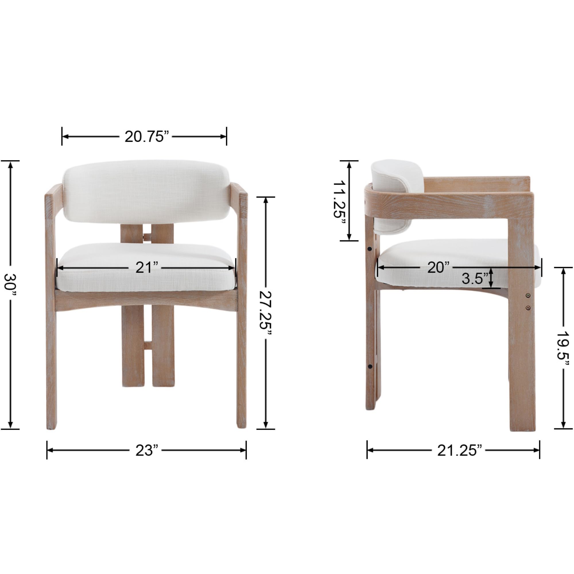 Janoray Farmhouse Dining Chairs Set of 2 - 23905DC
