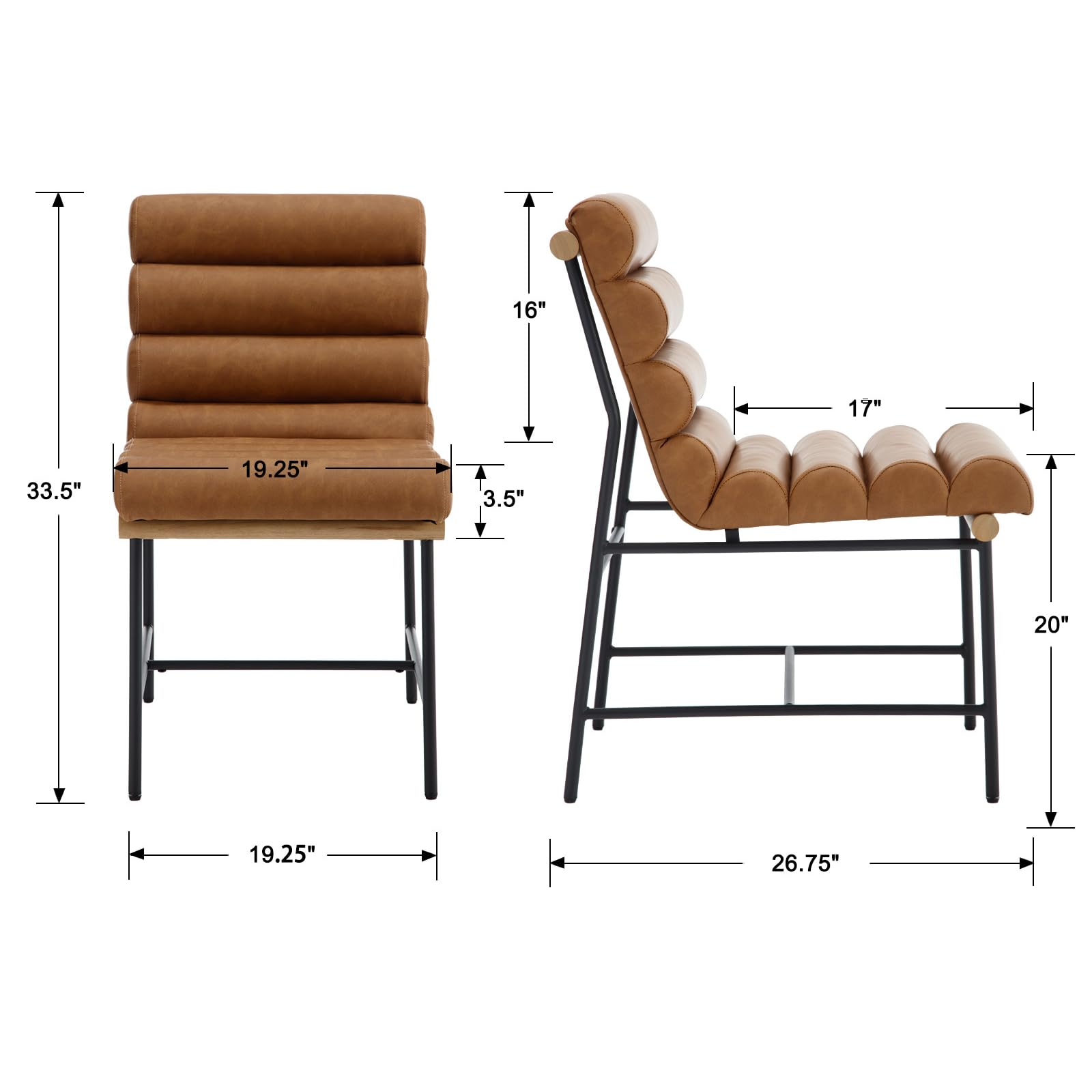 VESCASA Modern Upholstered Dining Chairs Set of 2 - 10005DC