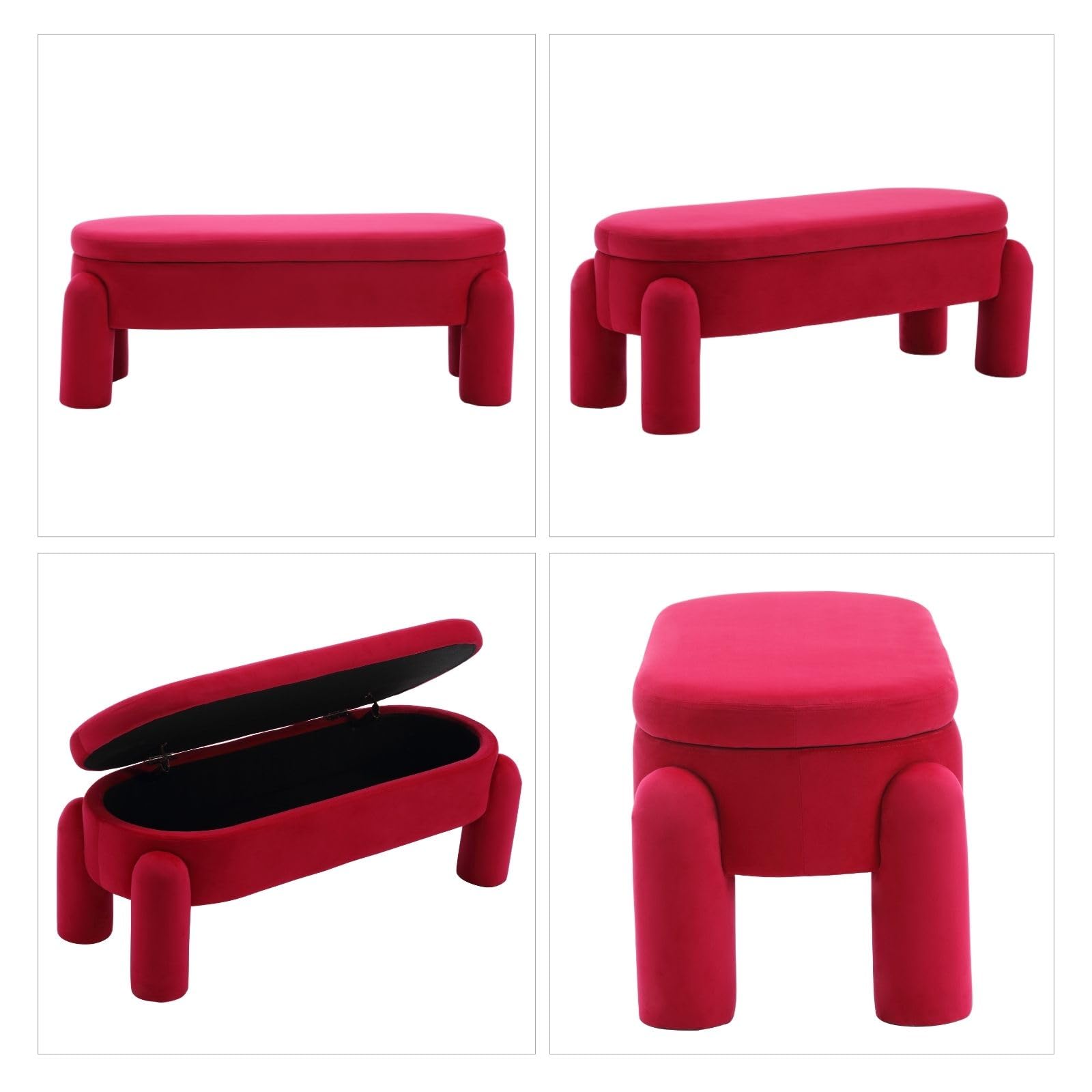 ROCITY Modern Upholstered Storage Bench - 2566BH