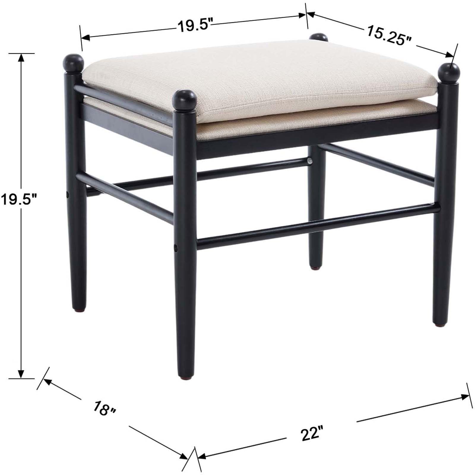 EALSON 19 Inch Backless Ottoman 1 PCS - XX002OT