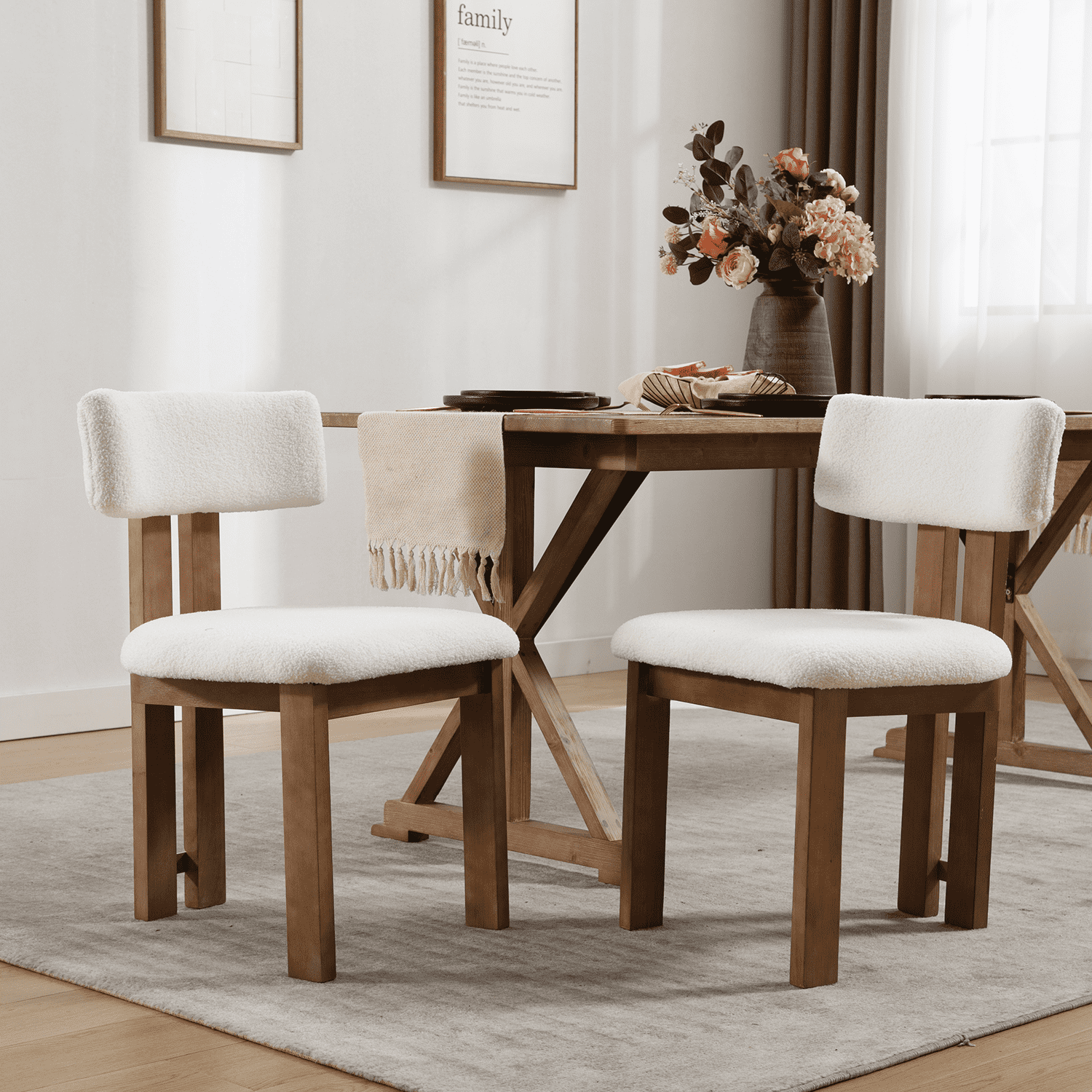 CIMOTA Curve Open Back Dining Chairs Set of 2 - 1936DC