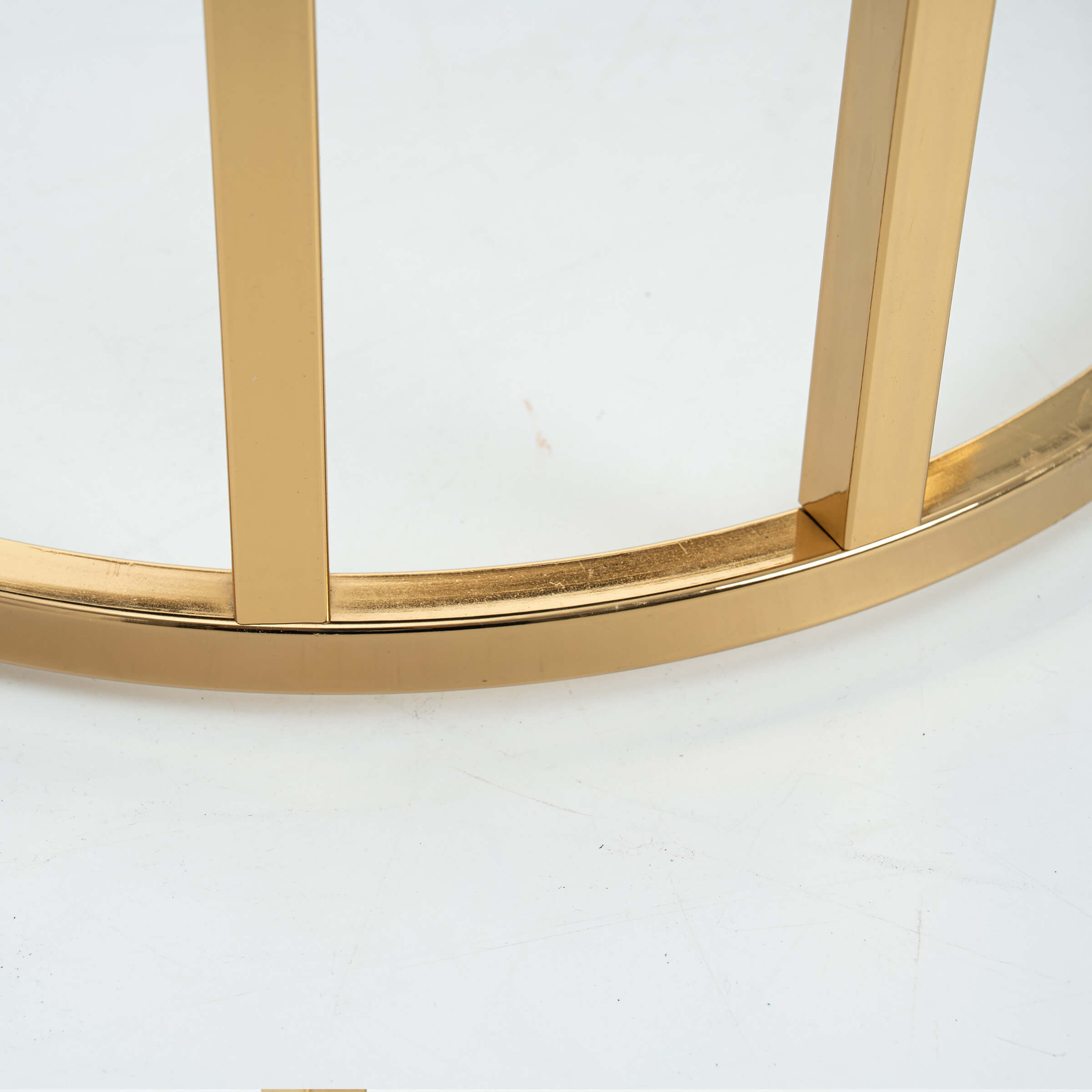 ZH4YOU 26”H Upholstered Gold Legs Stools Set of 2 - 9066CS