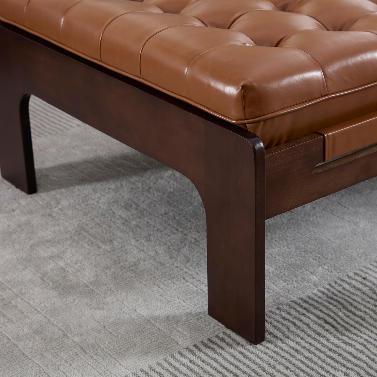 Kmax Leather Ottoman Coffee Table - 63051 & 6305CT