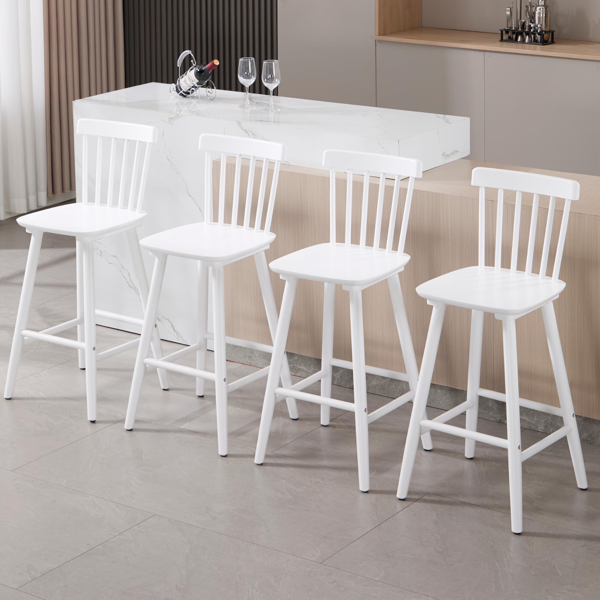 Janoray 26"H Wooden Counter Stools Set of 2 - X021CS