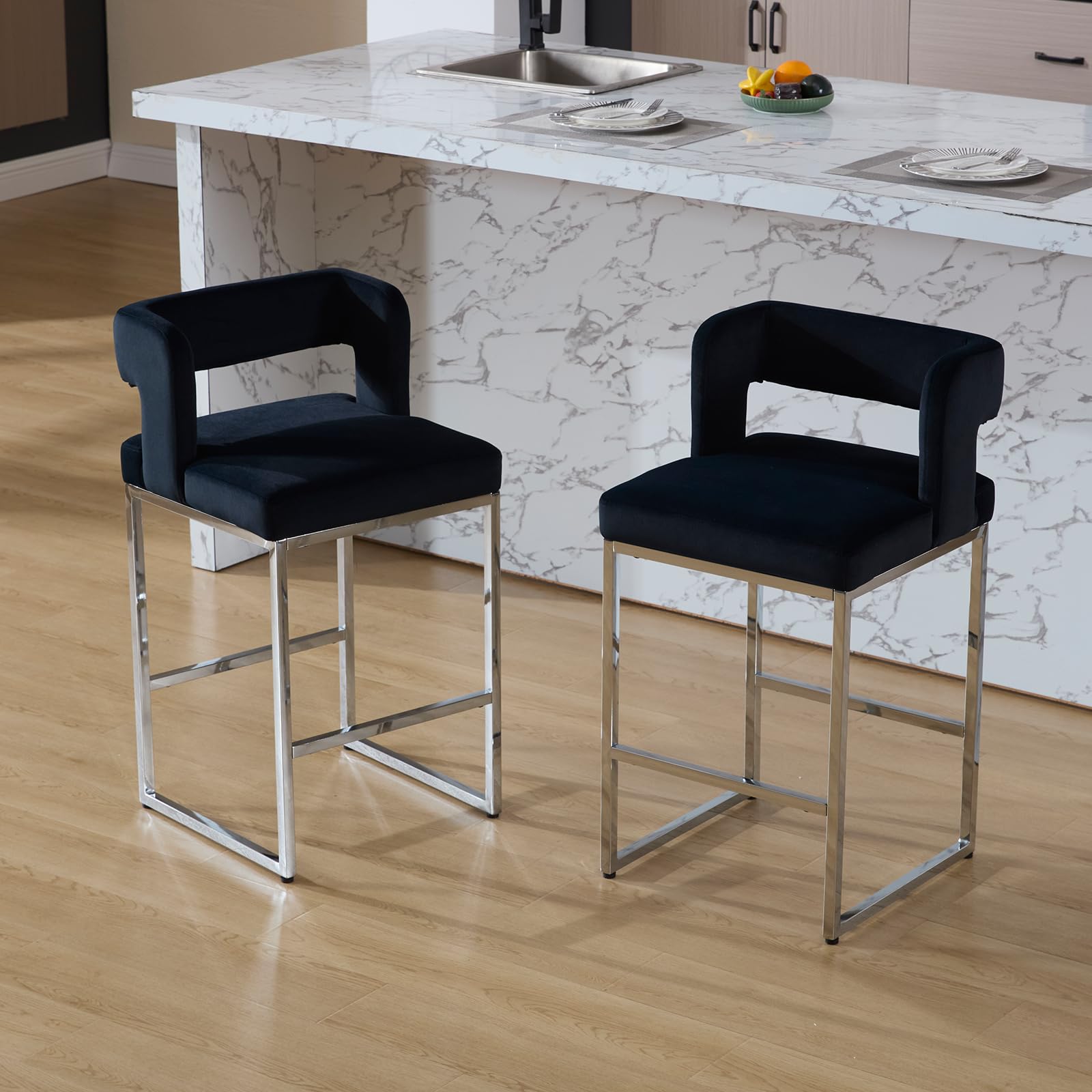 CHICAURA 26”H Barrel Counter Stools Set of 2 - 31035CS