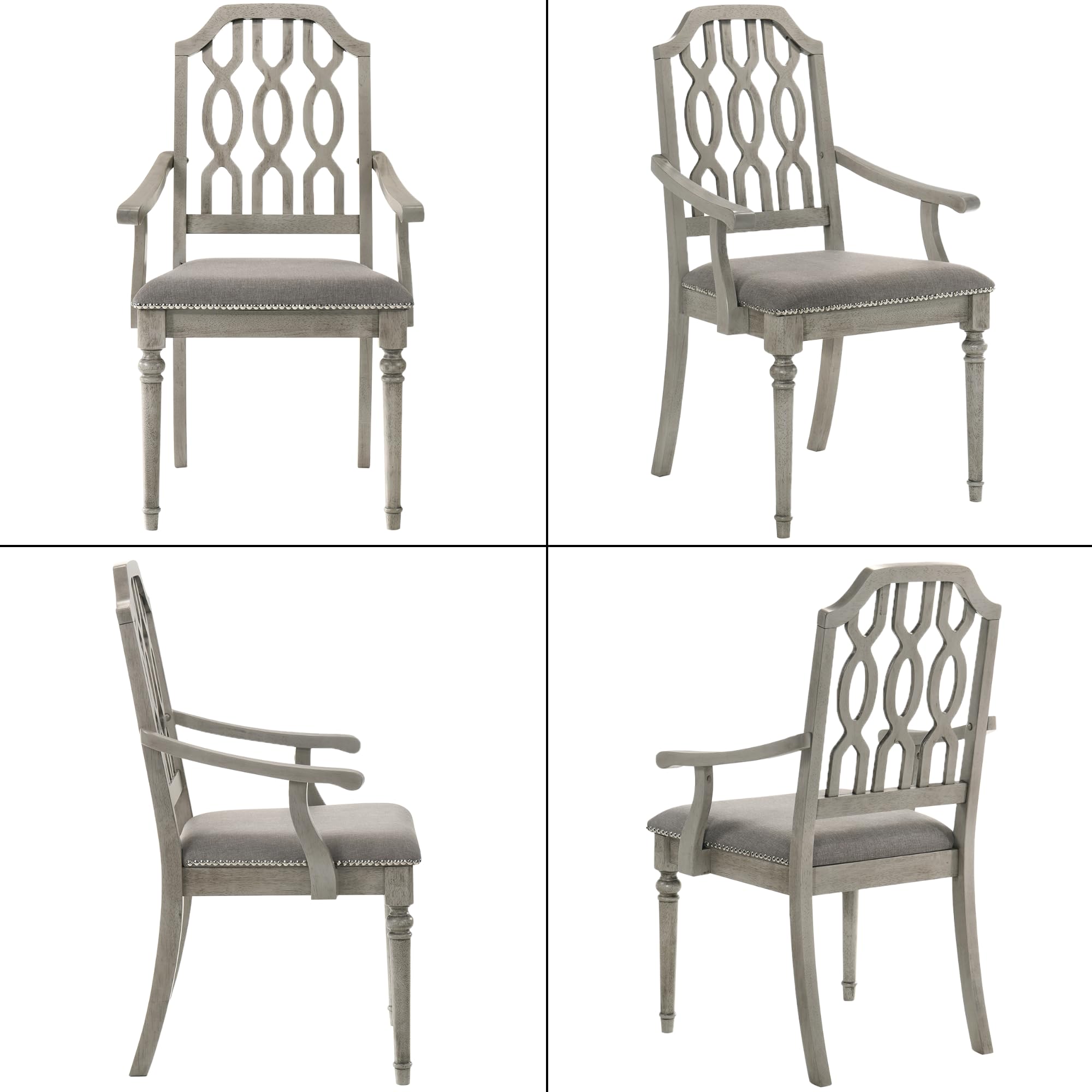 Kmax Farmhouse Rectangle Dining Chairs Set of 2 - 8171