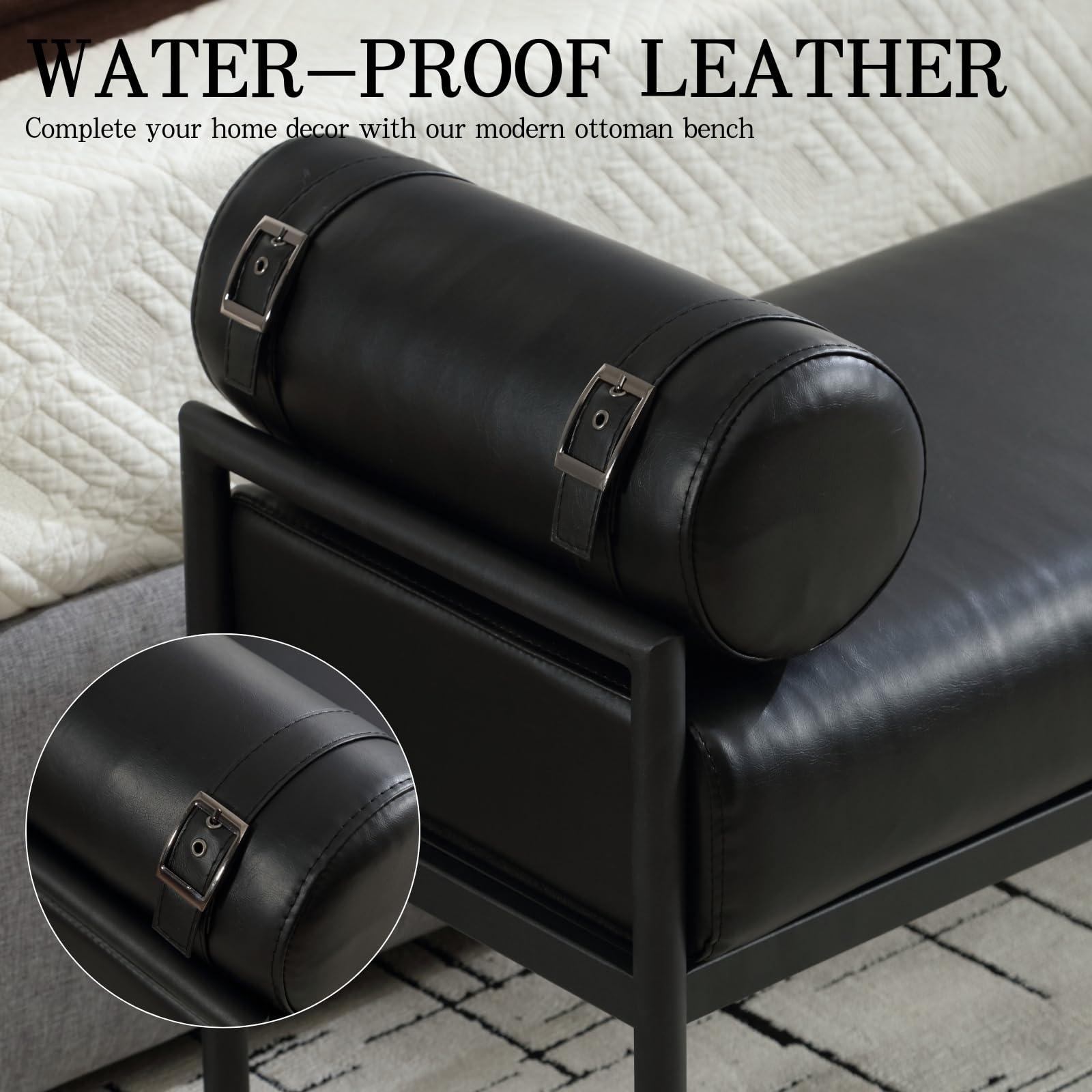 ROCITY 55 "W Bedroom Bench with Removable Pillows - 2160BH