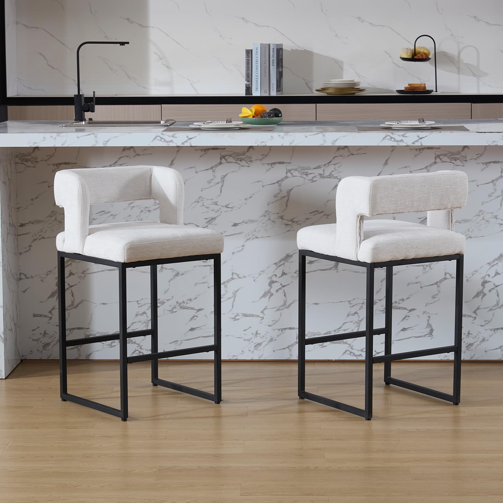 CHICAURA 26”H Barrel Counter Stools Set of 2 - 31035CS