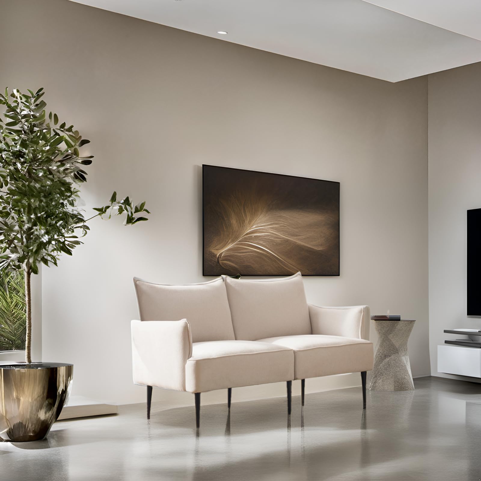 ROCITY 53 Inch Modern Loveseat Sofa with Deep Seats - 3051SF