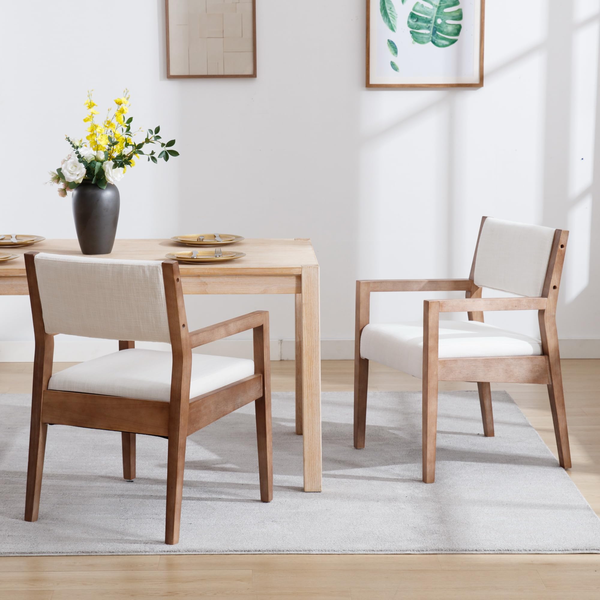 EALSON Solid Wood Dining Armchair Set of 2 - 1527DC