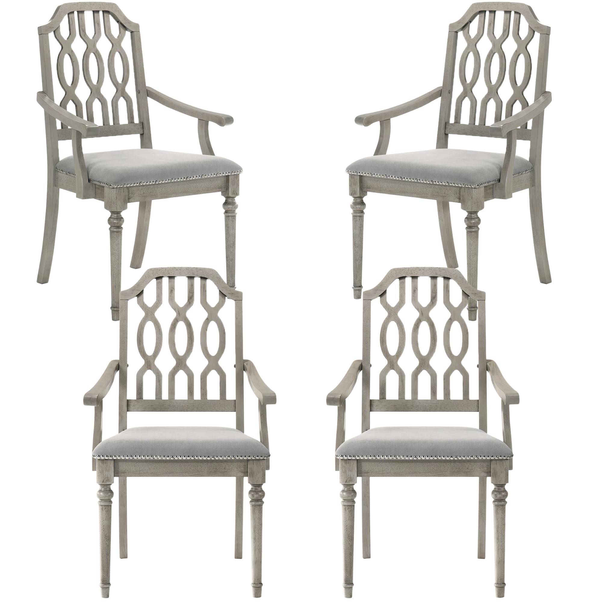 Kmax Farmhouse Rectangle Dining Chairs Set of 2 - 8171