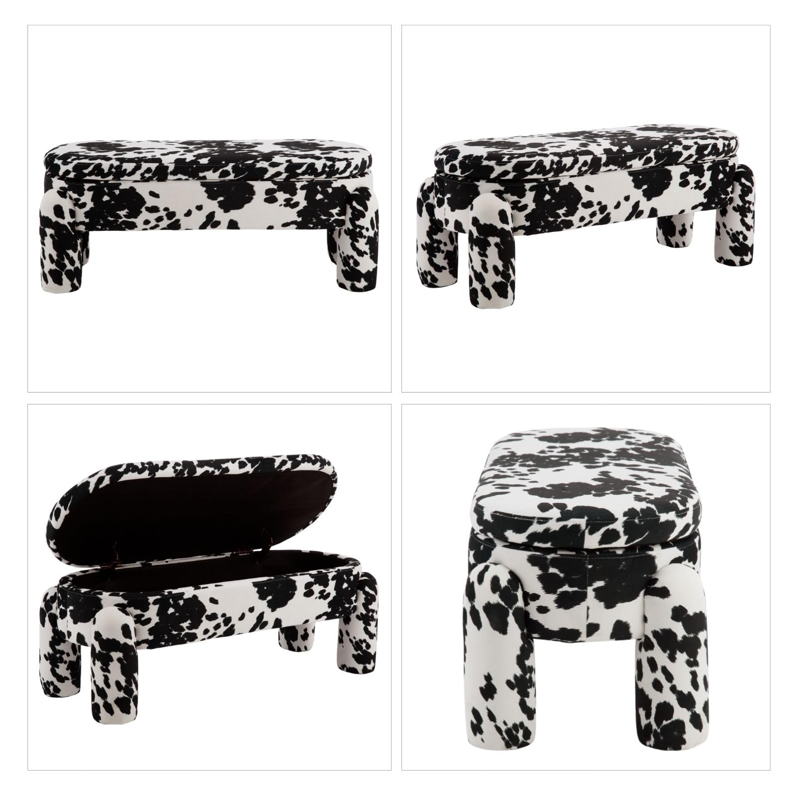 ROCITY Modern Upholstered Storage Bench - 2566BH