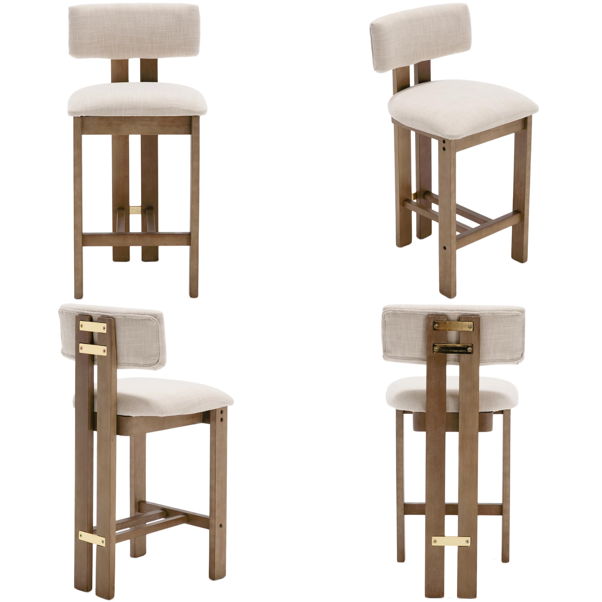 Janoray 26”H Wood Legs Counter Stools Set of 2 - 5829CS