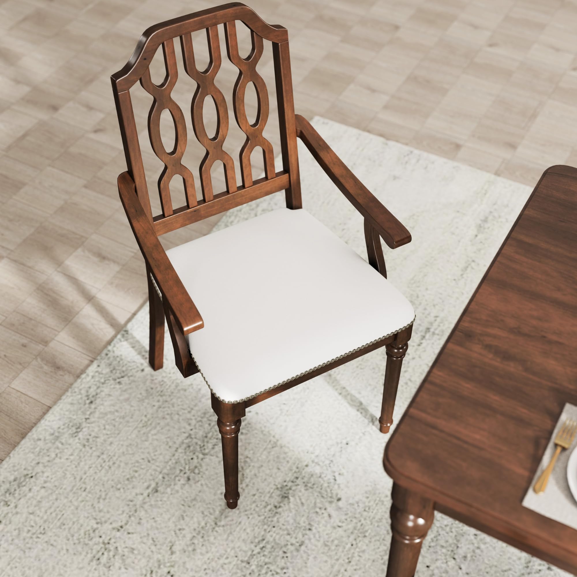 Kmax Farmhouse Rectangle Dining Chairs Set of 2 - 8171