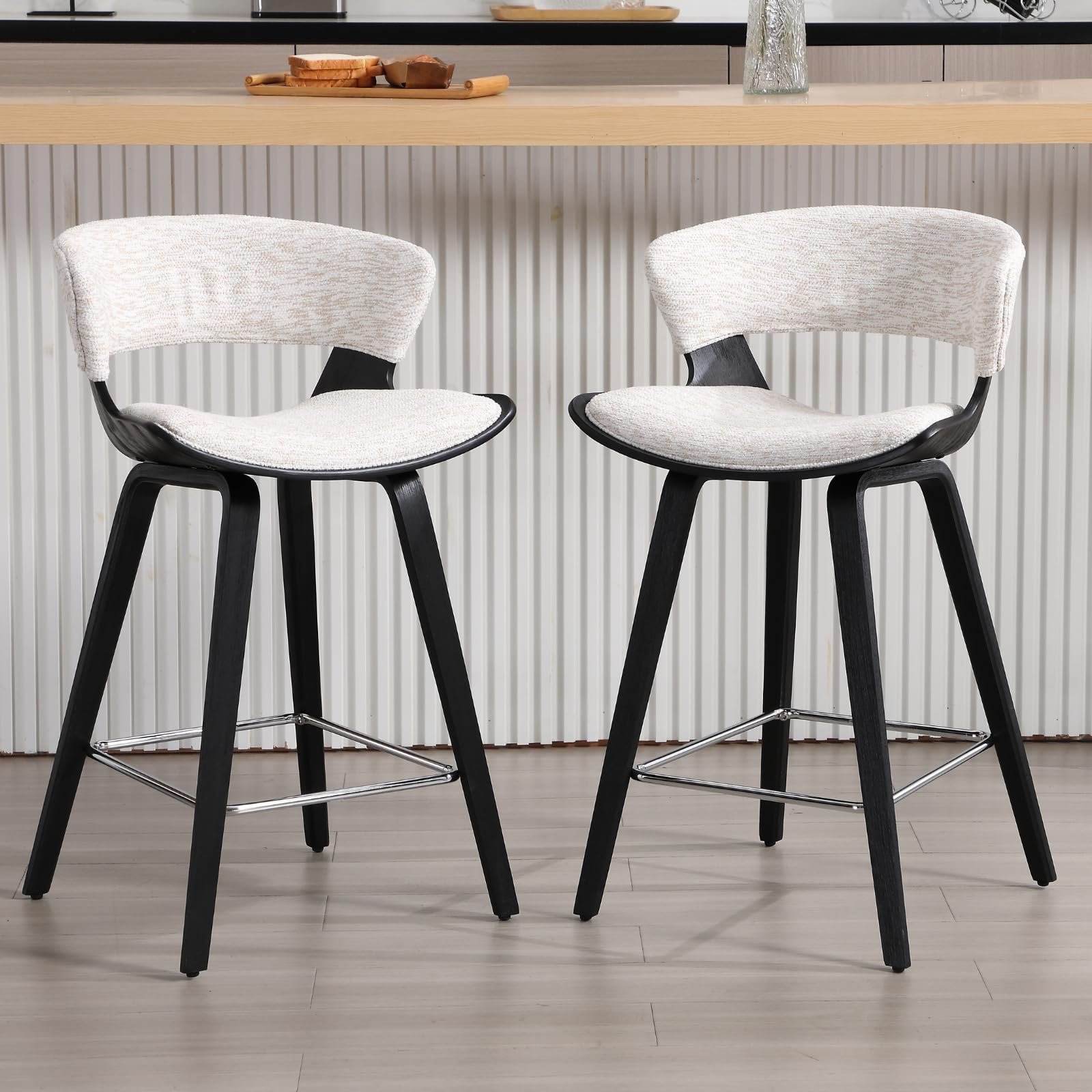 EALSON 26"H Curved Back Counter Stools Set of 2 - 3080CS