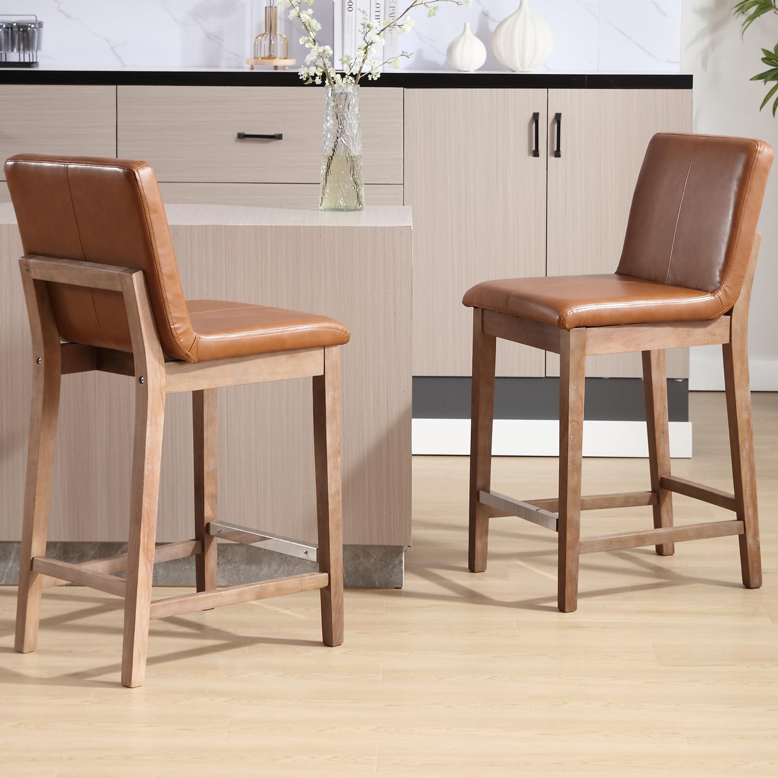 Kmax 26"H Modern Counter Height Bar Stools Set of 2 - 5730CS
