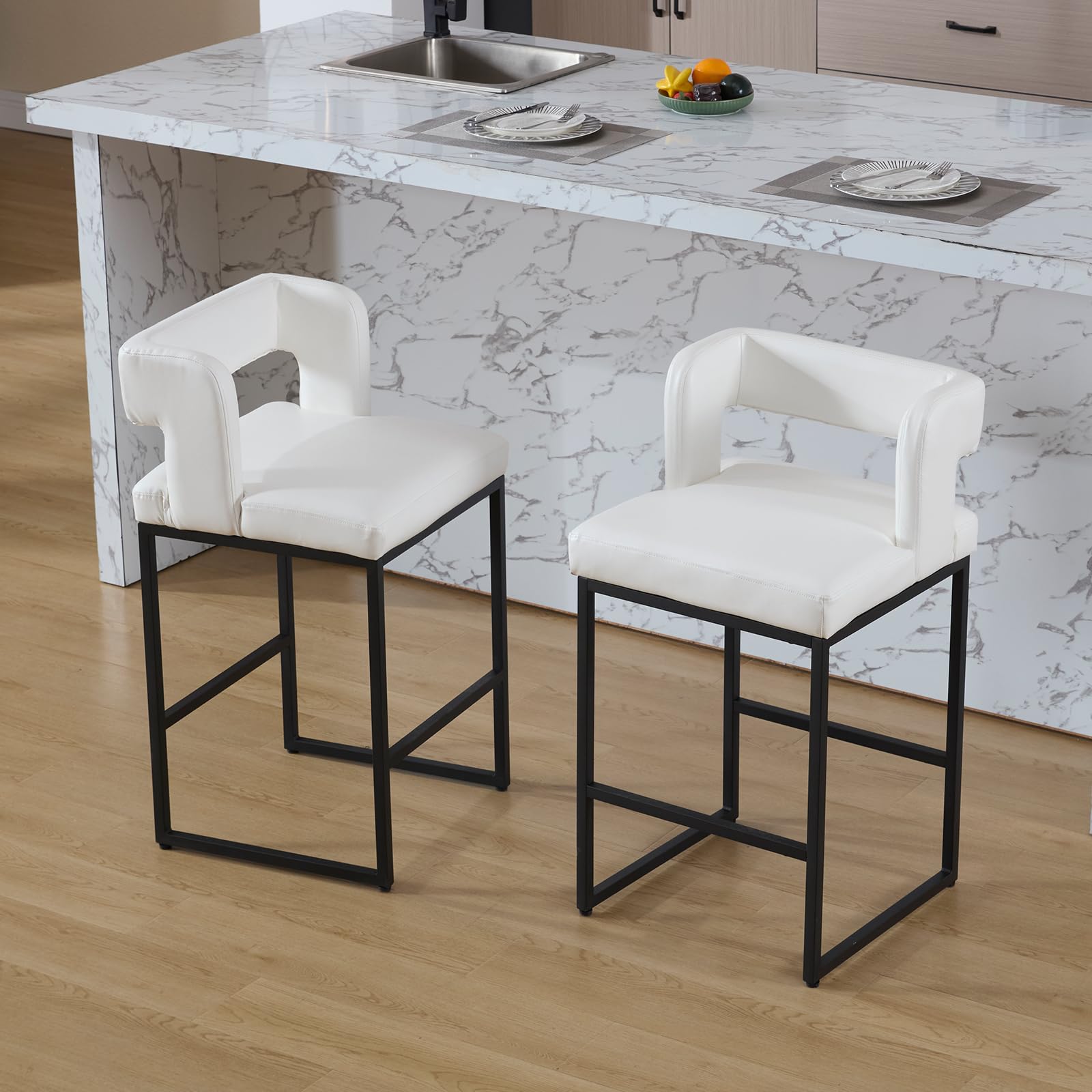 CHICAURA 26”H Barrel Counter Stools Set of 2 - 31035CS