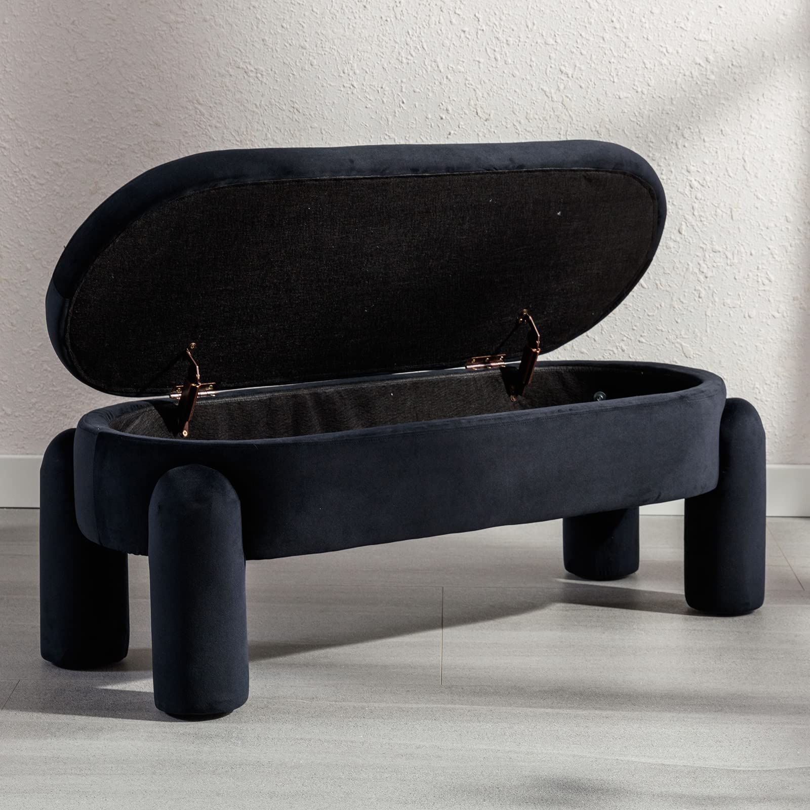 ROCITY DUOMAY Modern Storage Ottoman Bench - 2566BH