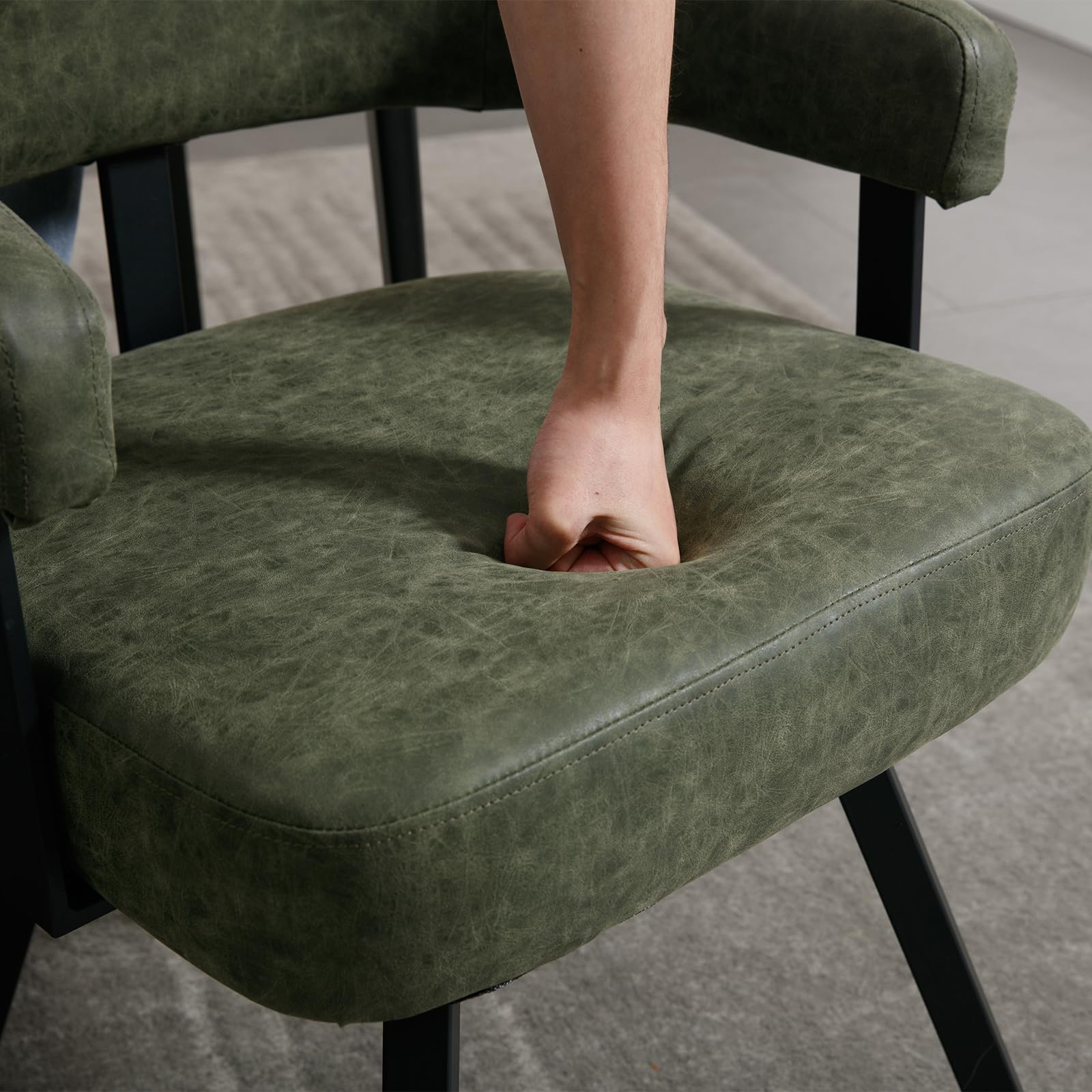 ROCITY Modern Barrel Dining Chairs Set of 2 - 20081DC