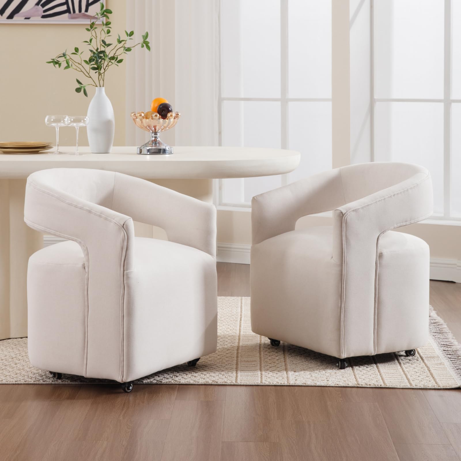 ROCITY Swivel Open Back Dining Chair 1 PCS - 10027DC