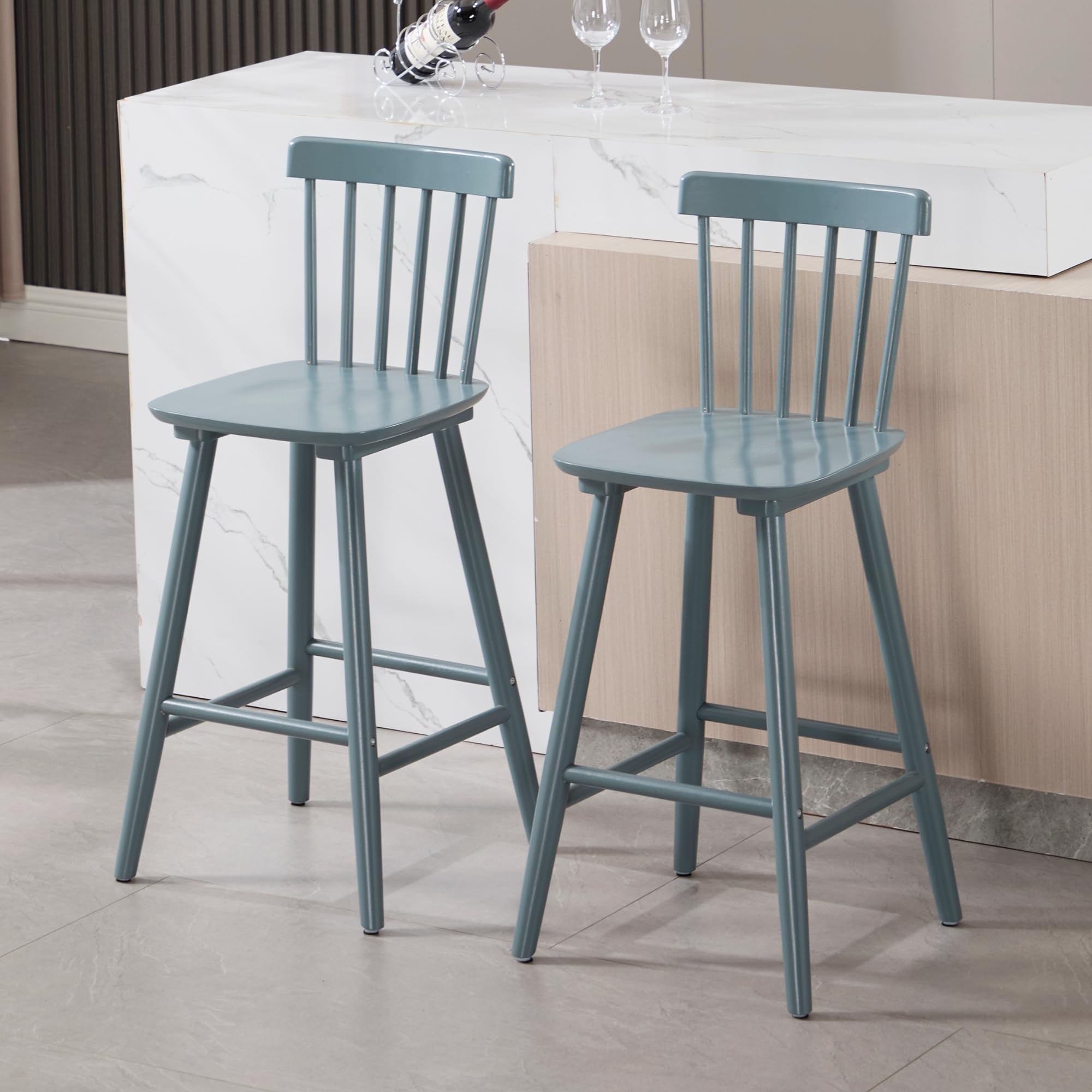Janoray 26"H Wooden Counter Stools Set of 2 - X021CS