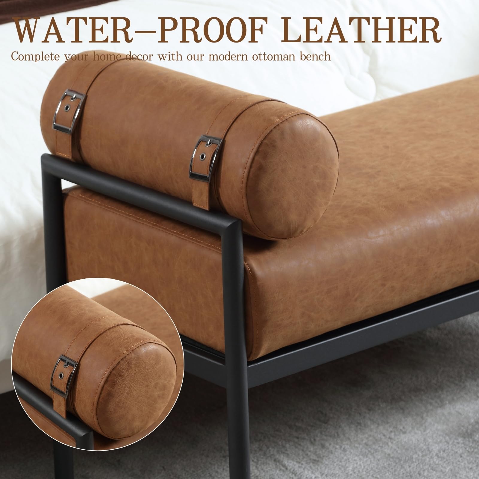 ROCITY 55 "W Bedroom Bench with Removable Pillows - 2160BH