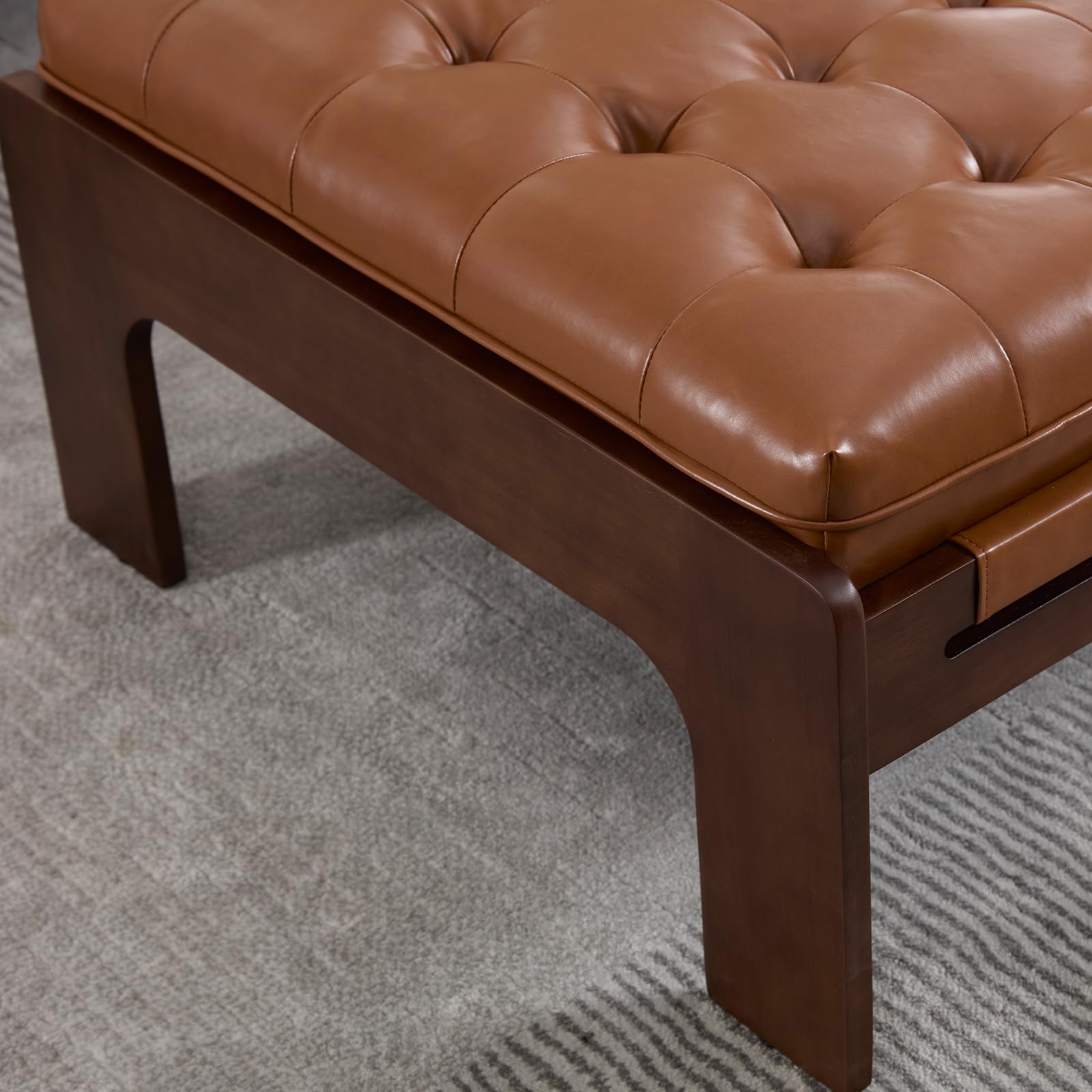 Kmax Leather Ottoman Coffee Table - 63051 & 6305CT