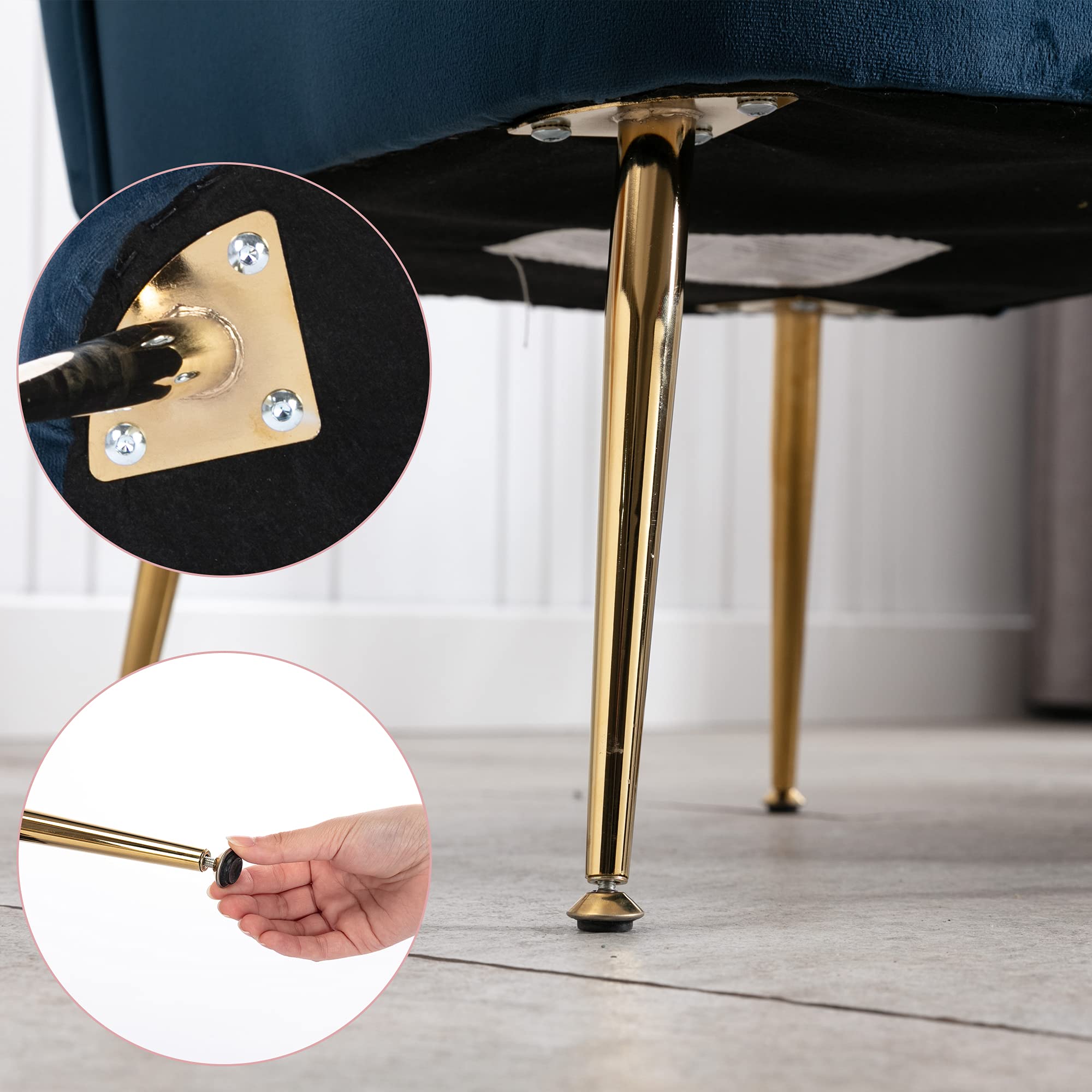 CHICAURA Mid Century Armless Accent Chairs Set of 2 - XXX6AC