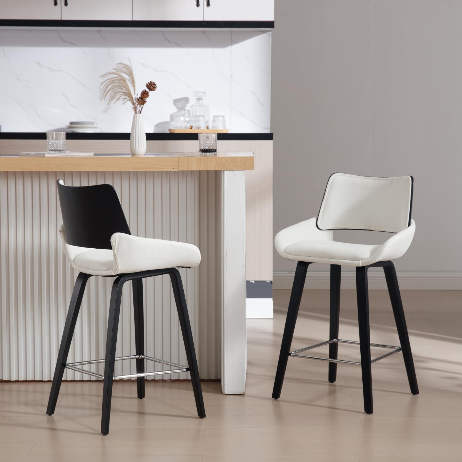 ROCITY 26"H Upholstered Counter Stools Set of 2 - 11098CS