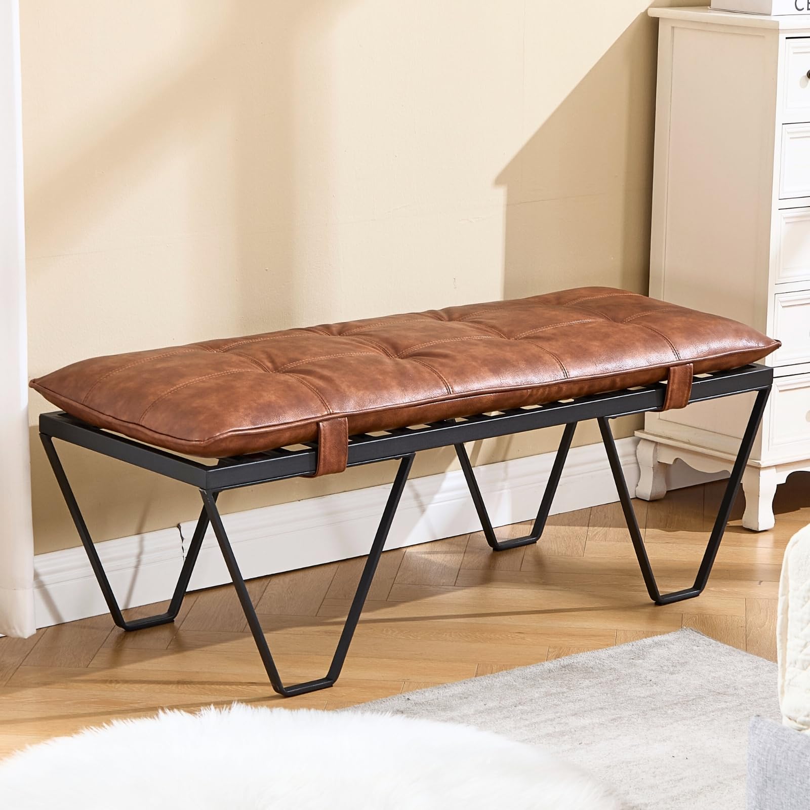 ROCITY 49" Modern Industrial Entryway Bench - 5005BH