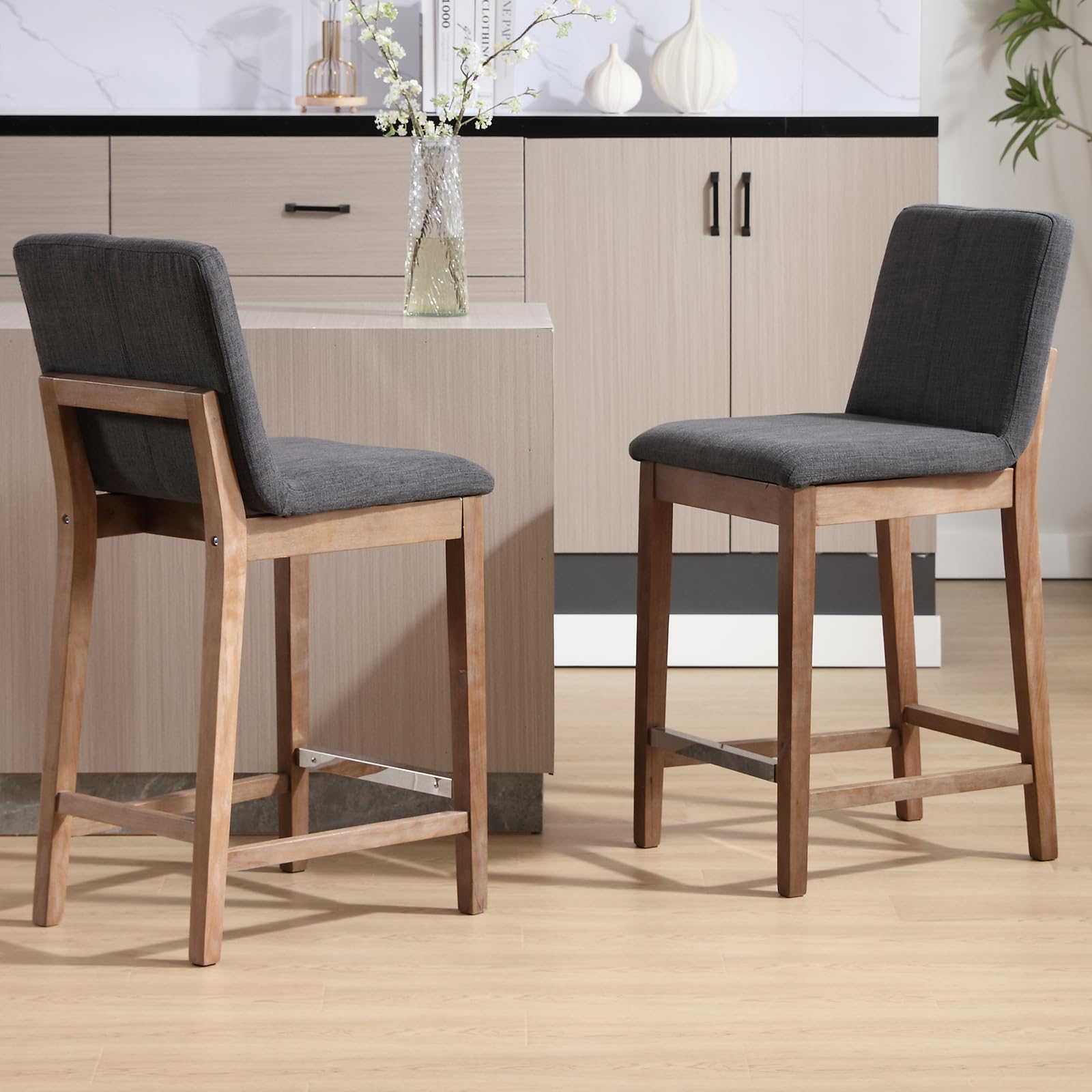 Kmax 26"H Modern Counter Height Bar Stools Set of 2 - 5730CS