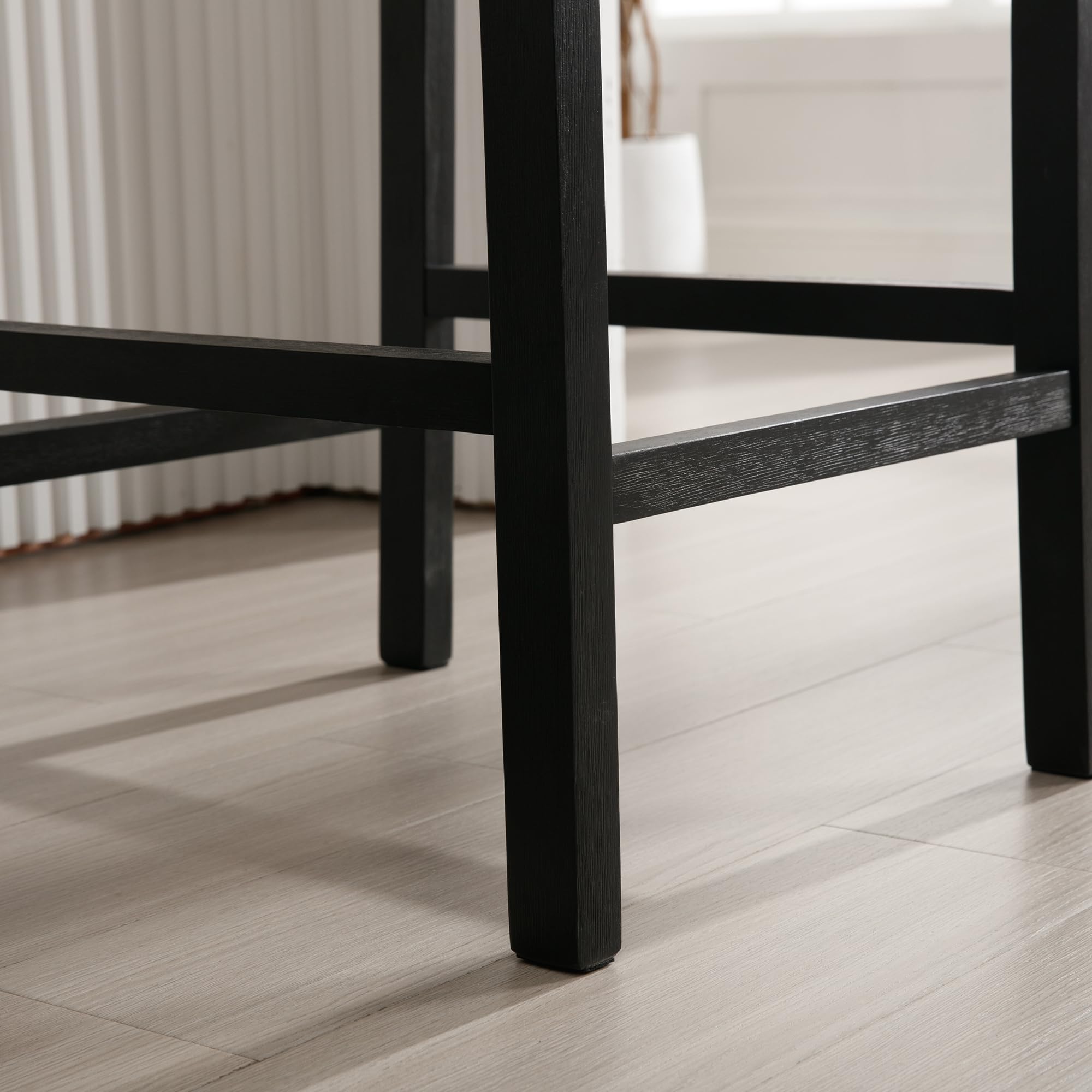 ROCITY 26"H Farmhouse Armless Bar Stools Set of 2 - 5801CS