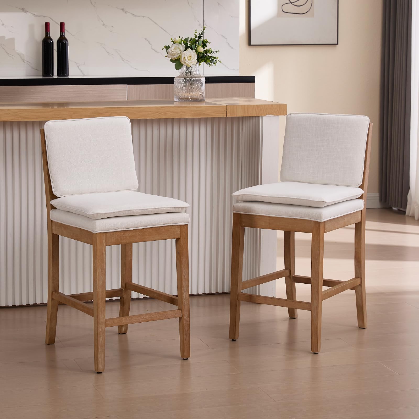 Janoray 26"H Removable Double Cushion Counter Stools Set of 2 - 5825CS