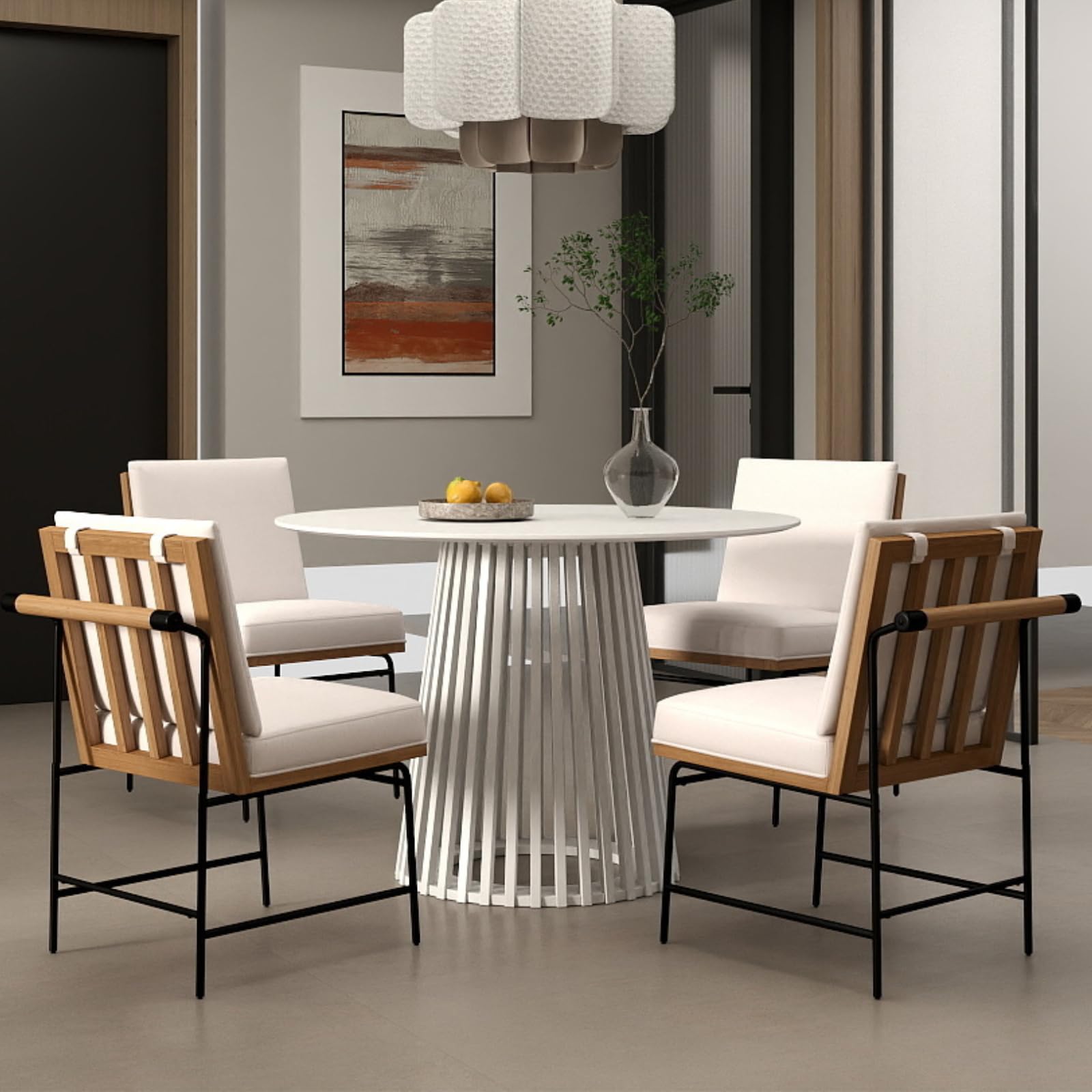 CIMOTA Metal Legs Armless Dining Chairs Set of 2 - 1912DC