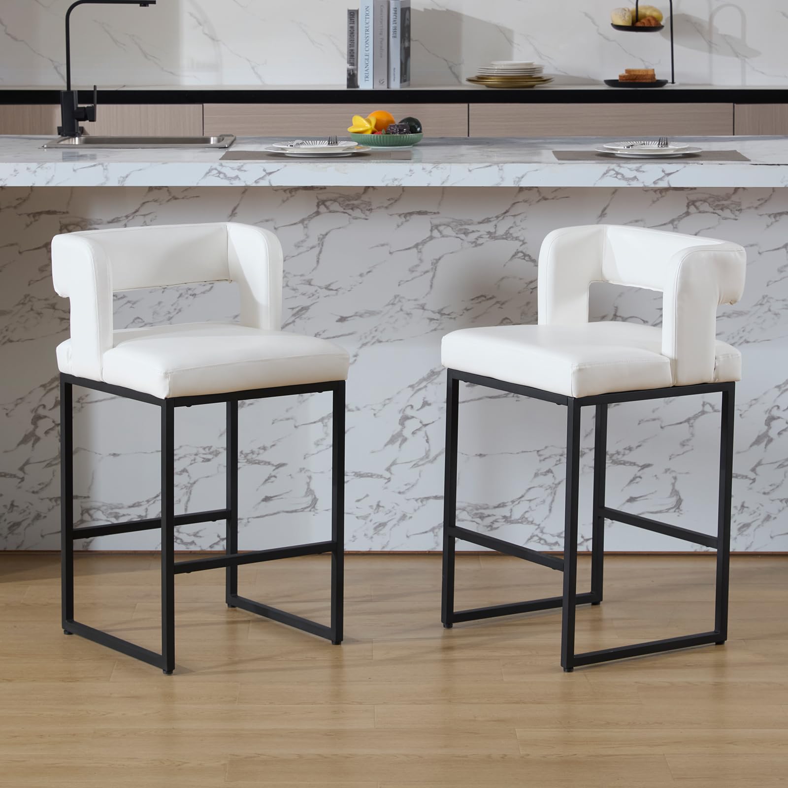 CHICAURA 26”H Barrel Counter Stools Set of 2 - 31035CS