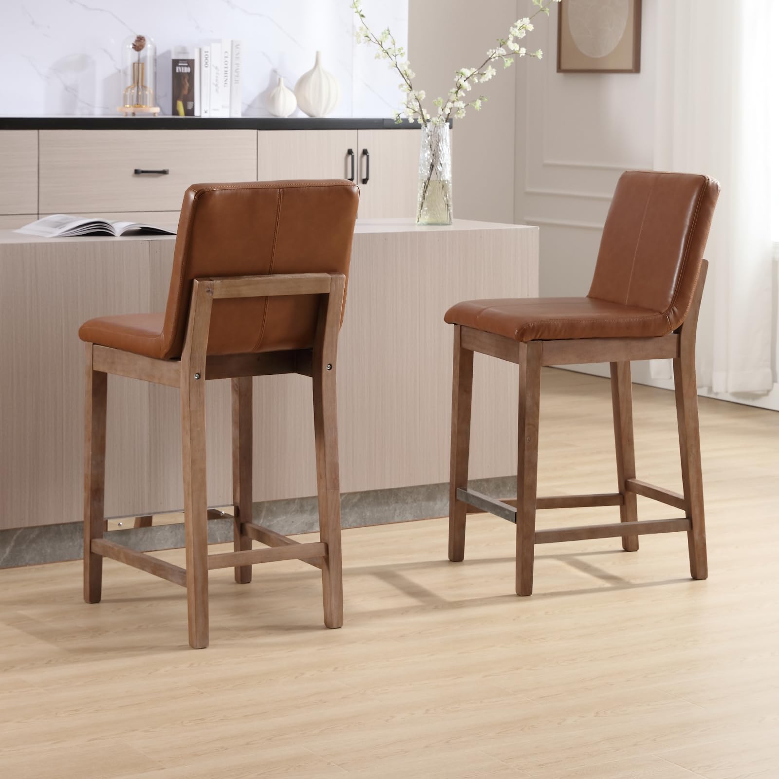 Kmax 26"H Modern Counter Height Bar Stools Set of 2 - 5730CS