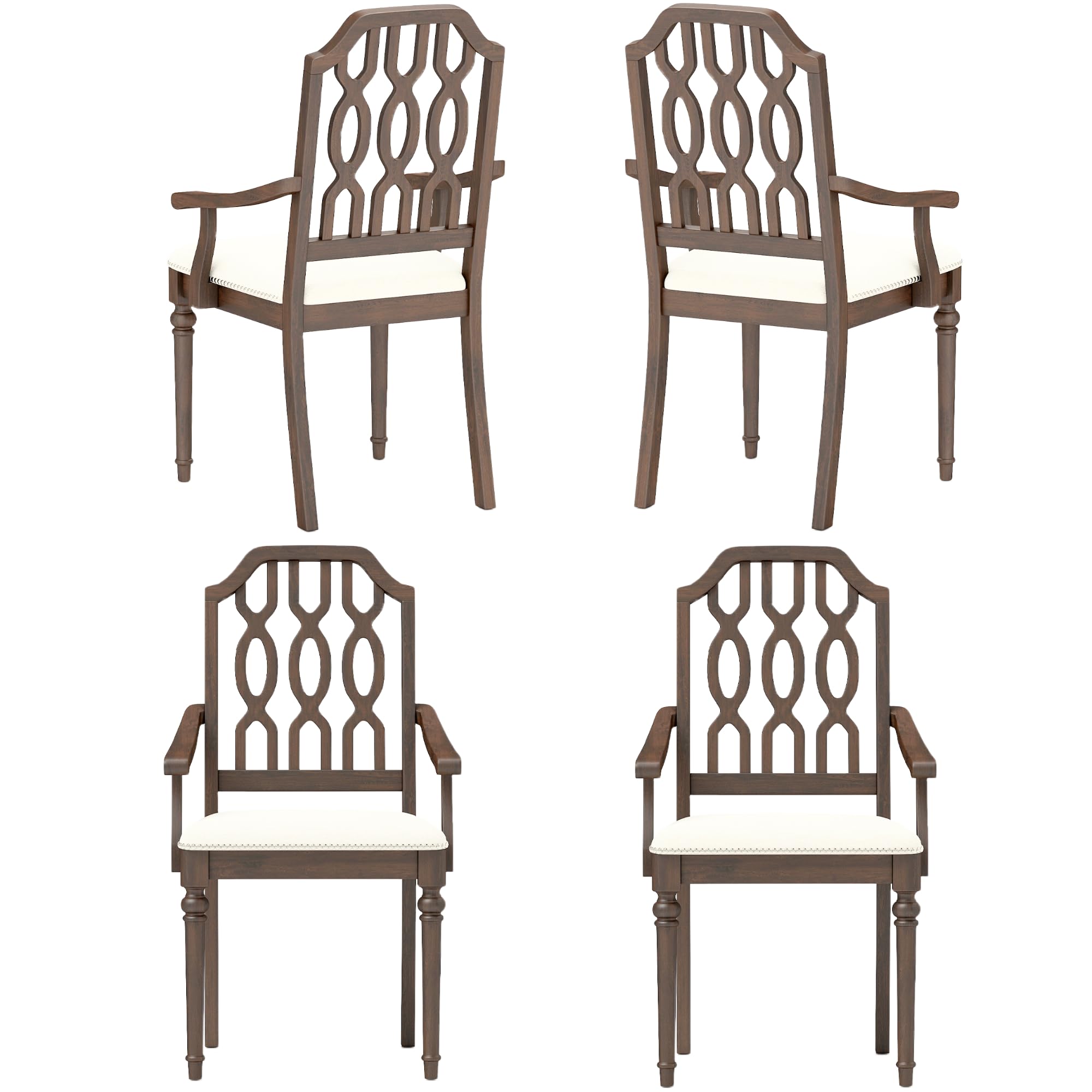 Kmax Farmhouse Rectangle Dining Chairs Set of 2 - 8171