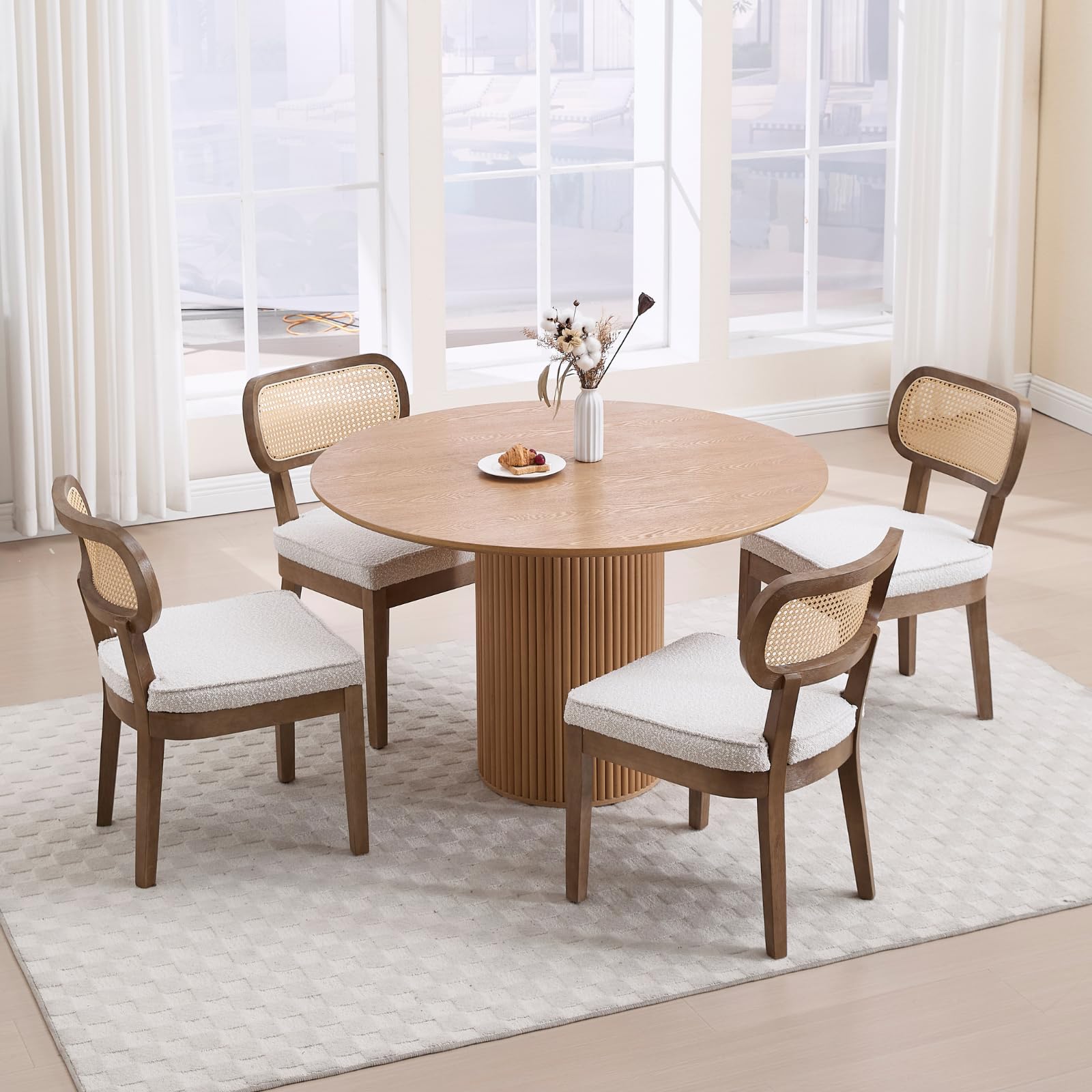 Janoray Rattan Cane Back Dining Chairs Set of 2 - 10084DC