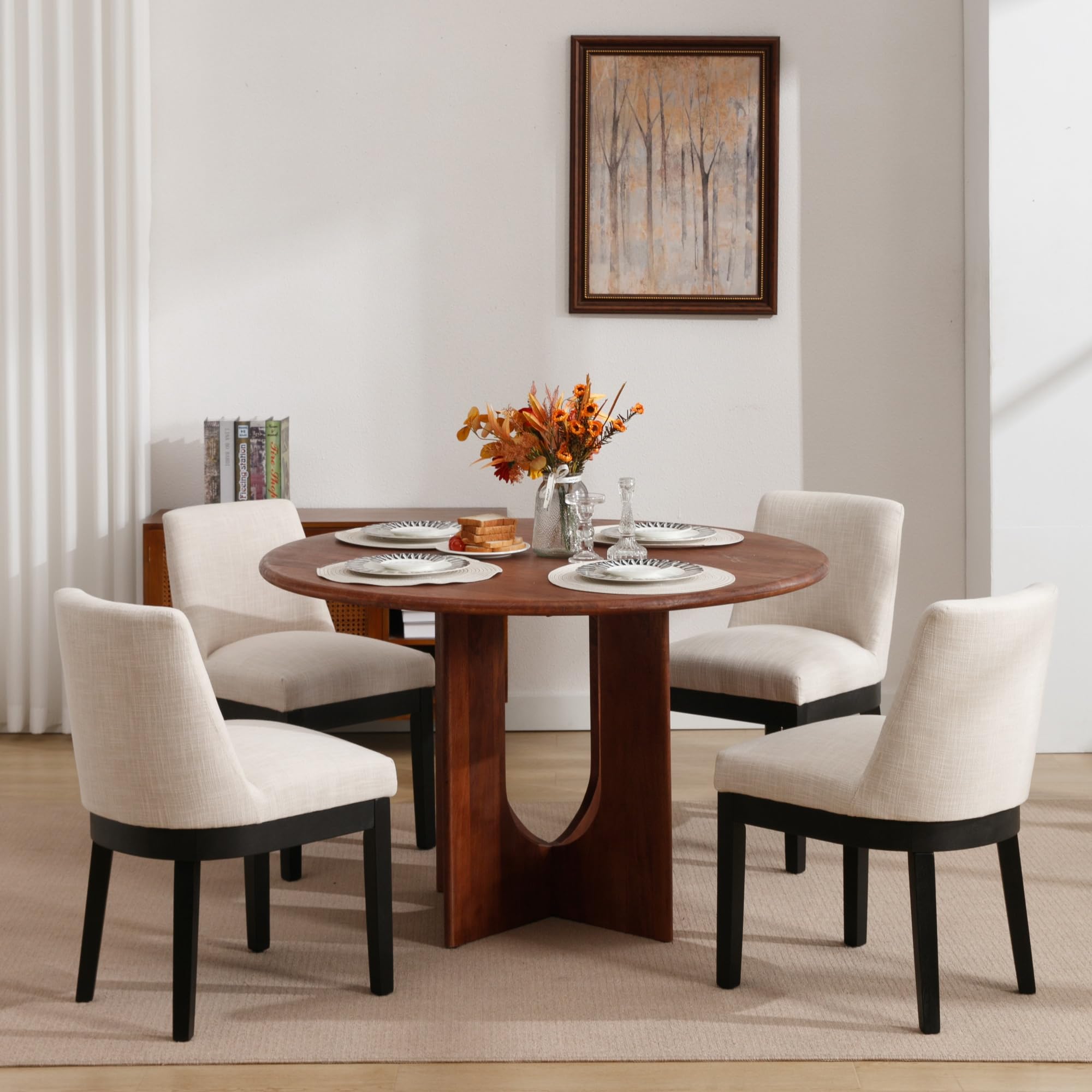 Kmax Dining Chairs with Wood Legs Set of 2 - 8925DC