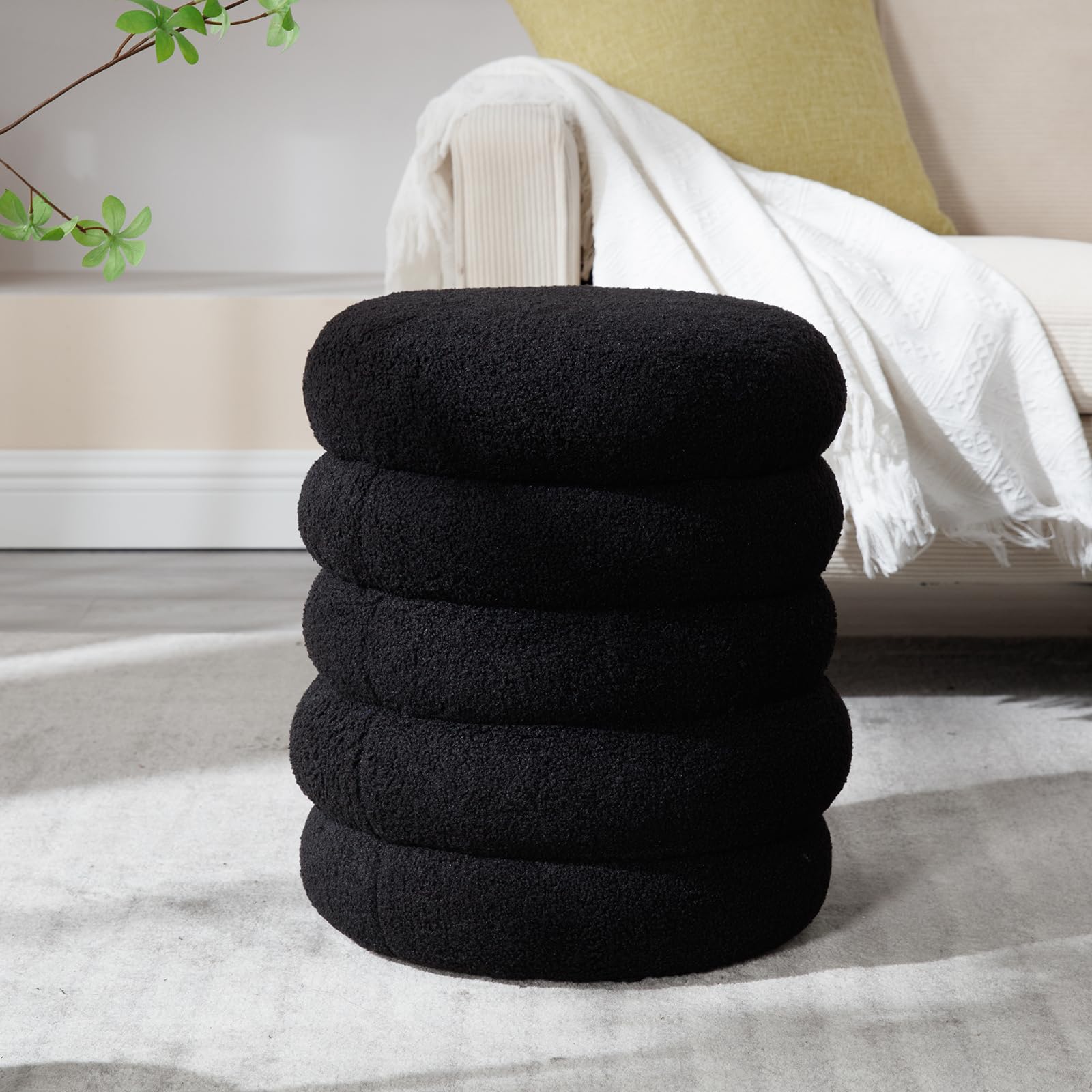 VESCASA Modern Round Storage Ottoman 1 PCS - 30070OT