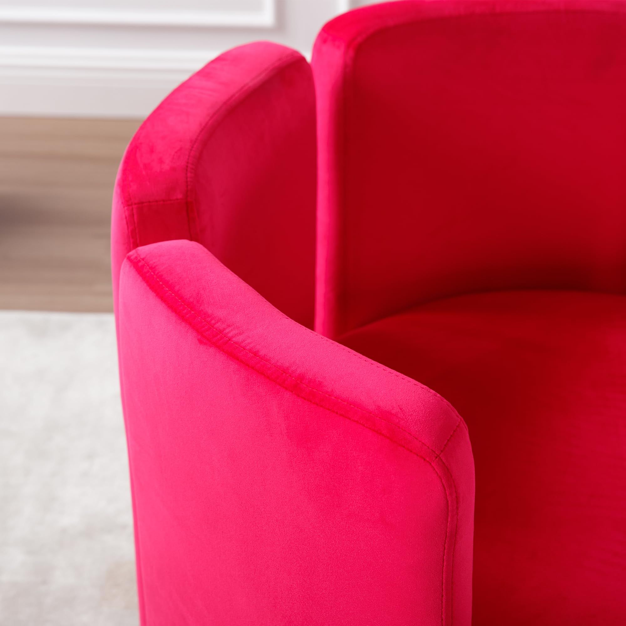 CHICAURA Modern Velvet Barrel Side Accent Chair 1 PCS - 3714AC