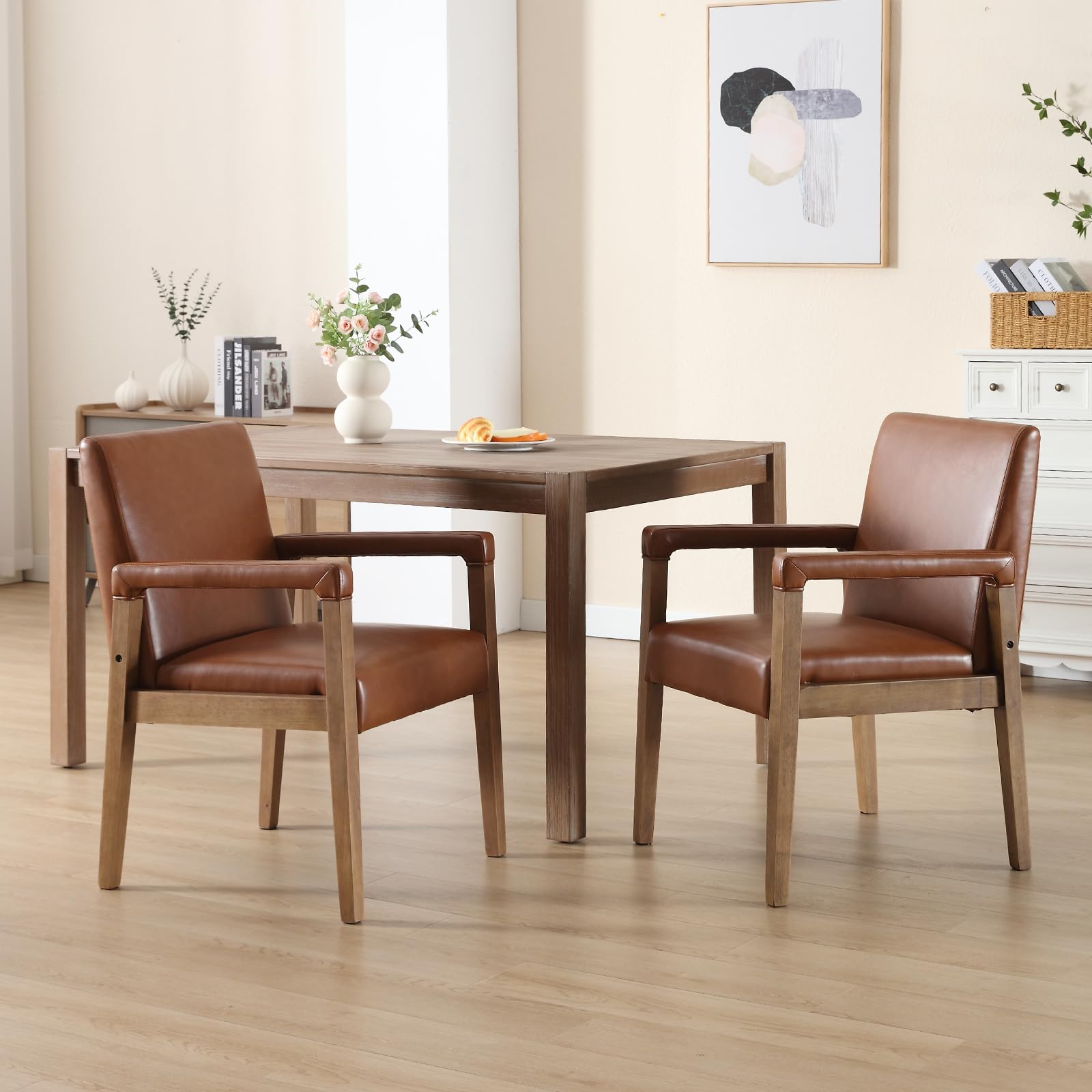 Janoray Mid Century Wood Dining Chairs Set of 2 - 1927DC