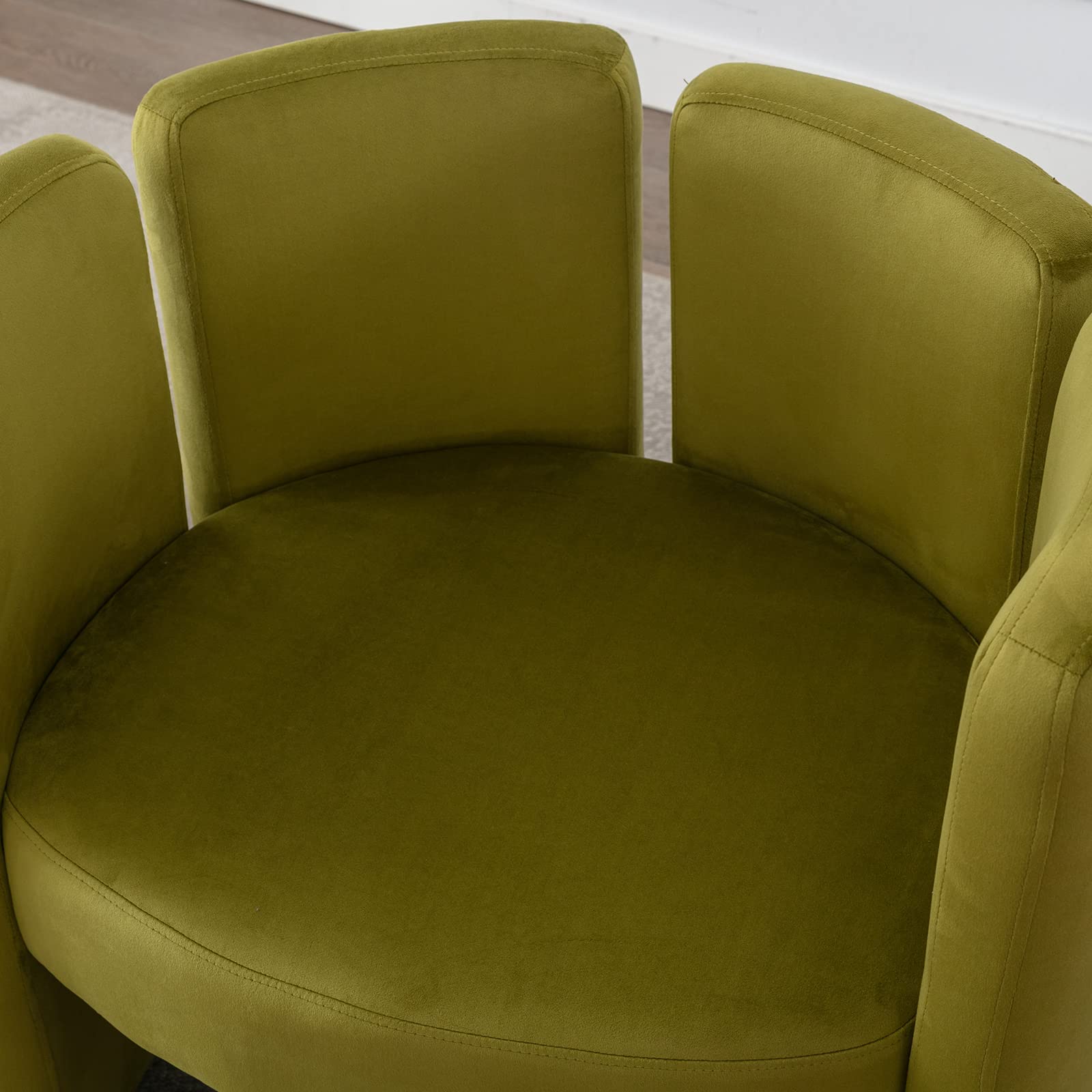 CHICAURA Modern Velvet Barrel Side Accent Chair 1 PCS - 3714AC