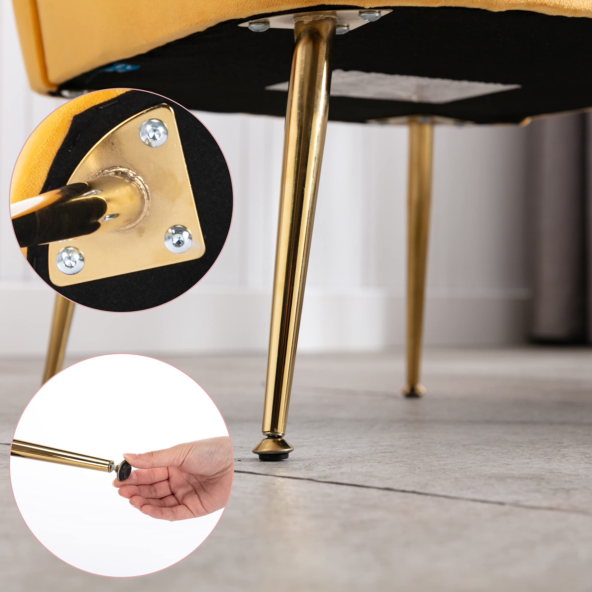 CHICAURA Mid Century Armless Accent Chairs Set of 2 - XXX6AC