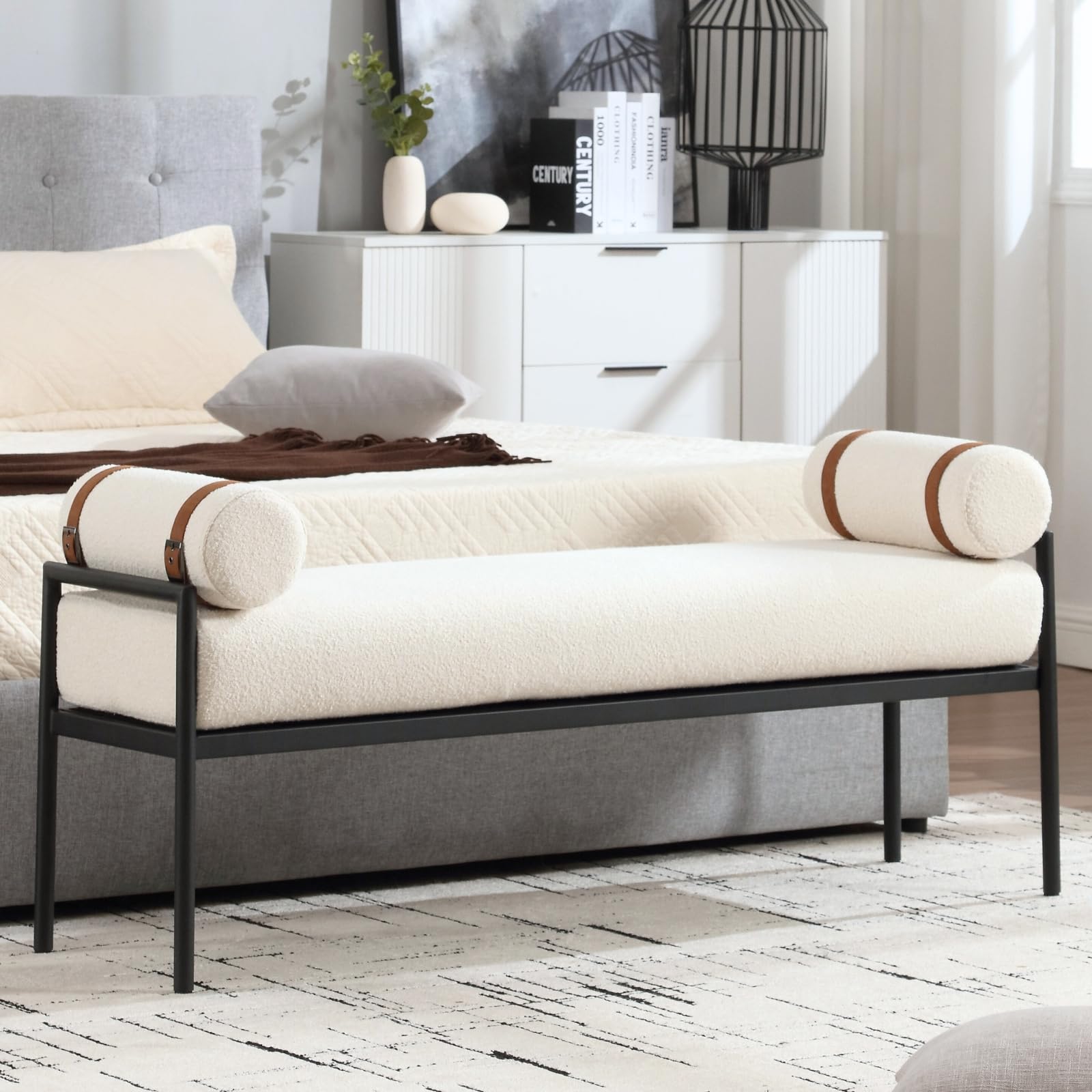 ROCITY 55 "W Bedroom Bench with Removable Pillows - 2160BH